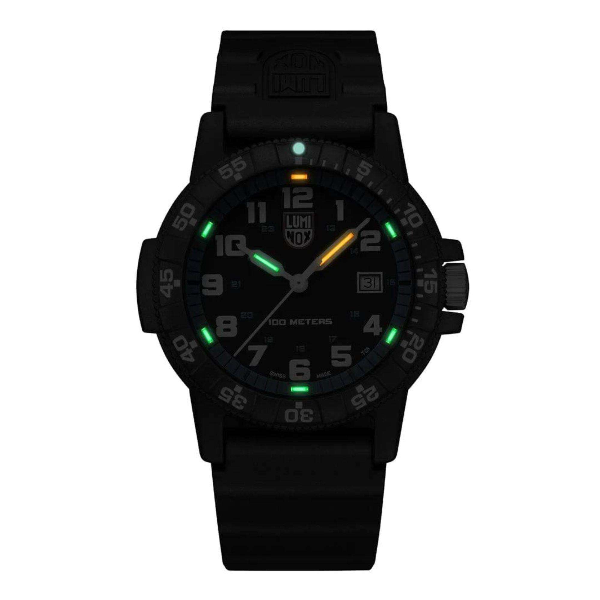 Luminox Leatherback Sea Turtle 0320 Series Black Dial Black PU Strap Men's Watch XS.0324