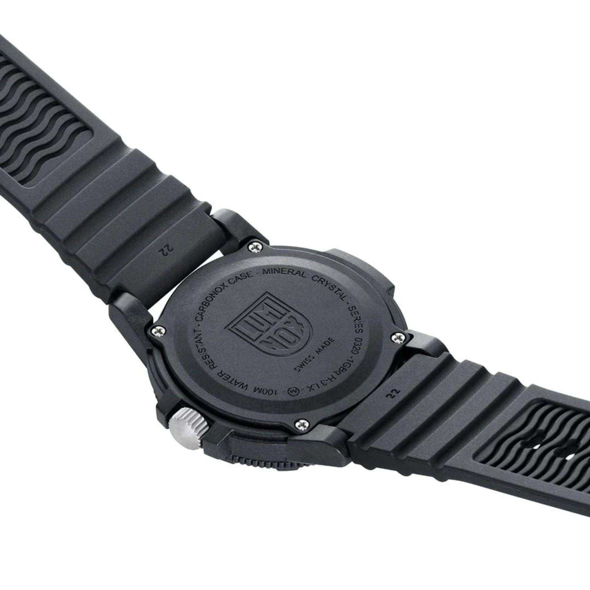 Luminox Leatherback Sea Turtle 0320 Series Black Dial Black PU Strap Men's Watch XS.0324