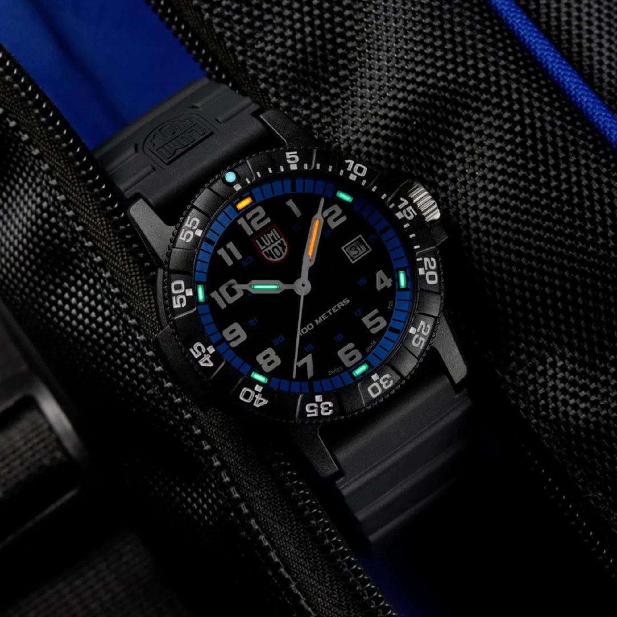 Luminox Leatherback Sea Turtle 0320 Series Black Dial Black PU Strap Men's Watch XS.0324