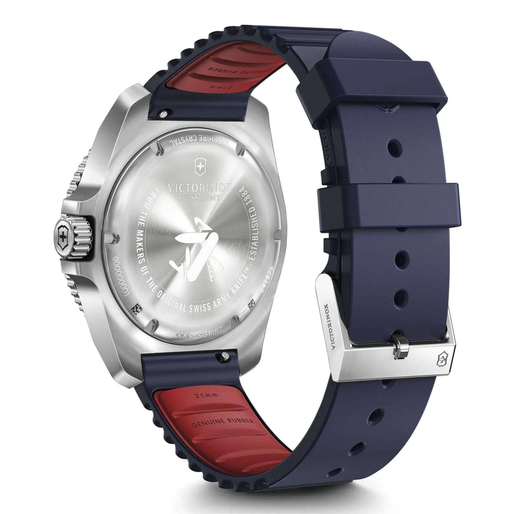 Victorinox Journey 1884 Quartz Blue Dial Rubber Strap Men's Watch 241975