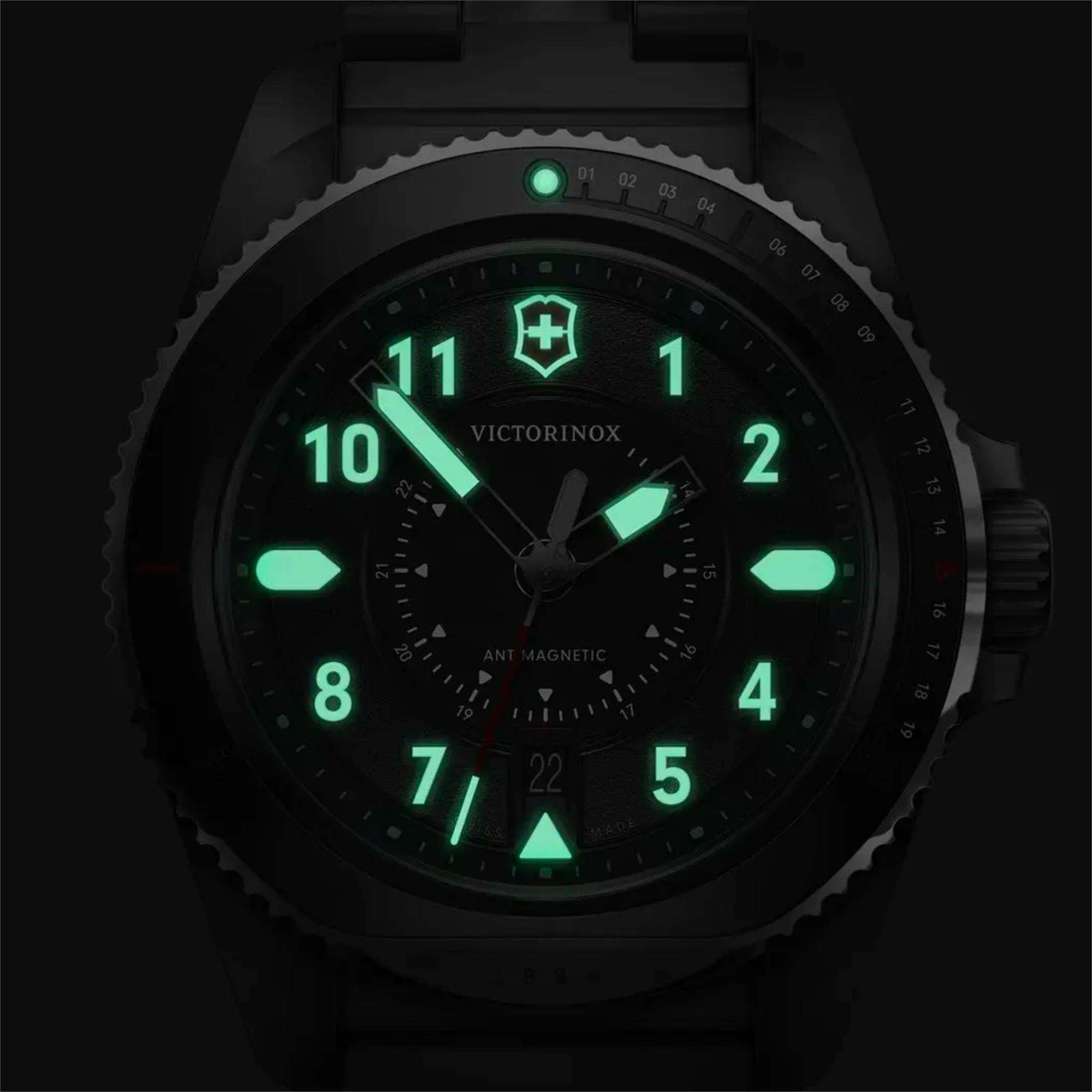 Victorinox Swiss Army Journey 1884 Black Dial Steel Strap Men's Watch 242009
