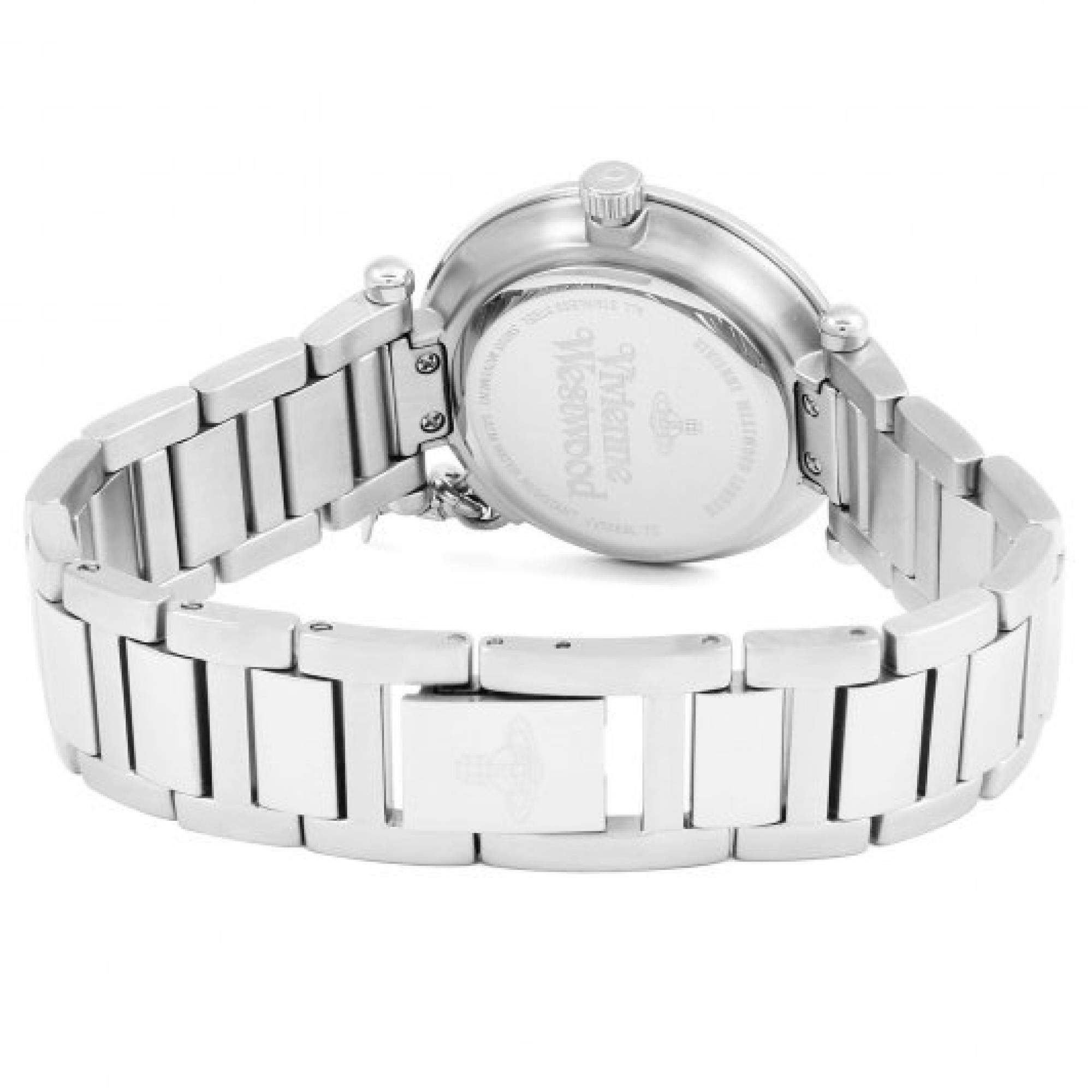 Vivienne Westwood Orb Stainless White Dial Steel Ladies Quartz Watch VV006SL