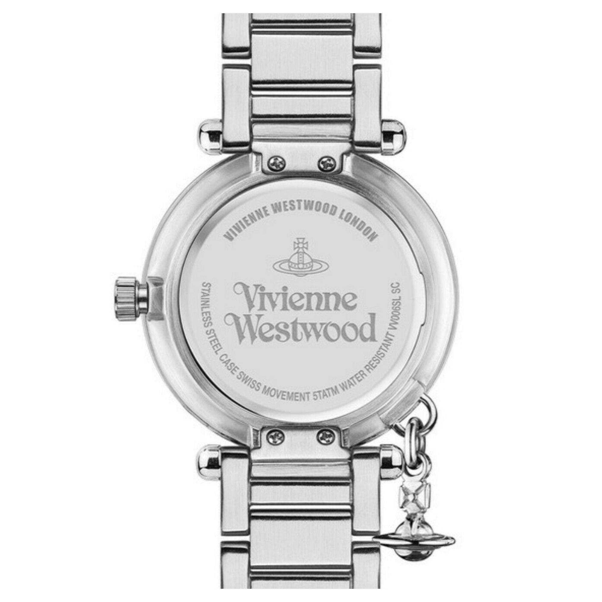 Vivienne Westwood Orb Stainless White Dial Steel Ladies Quartz Watch VV006SL