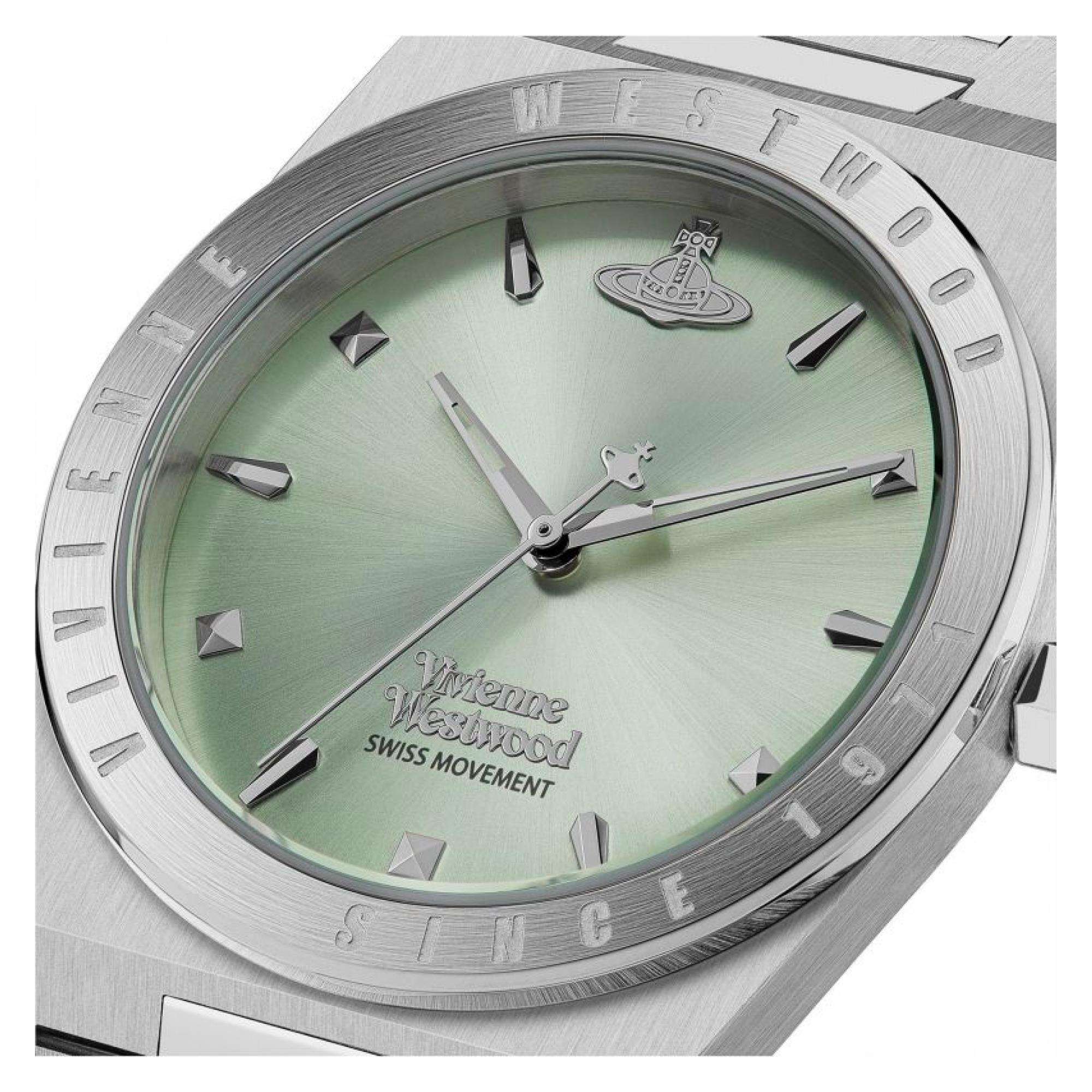 Vivienne Westwood Charterhouse Green Dial Stainless Steel Bracelet Ladies Watch VV244PGRSL
