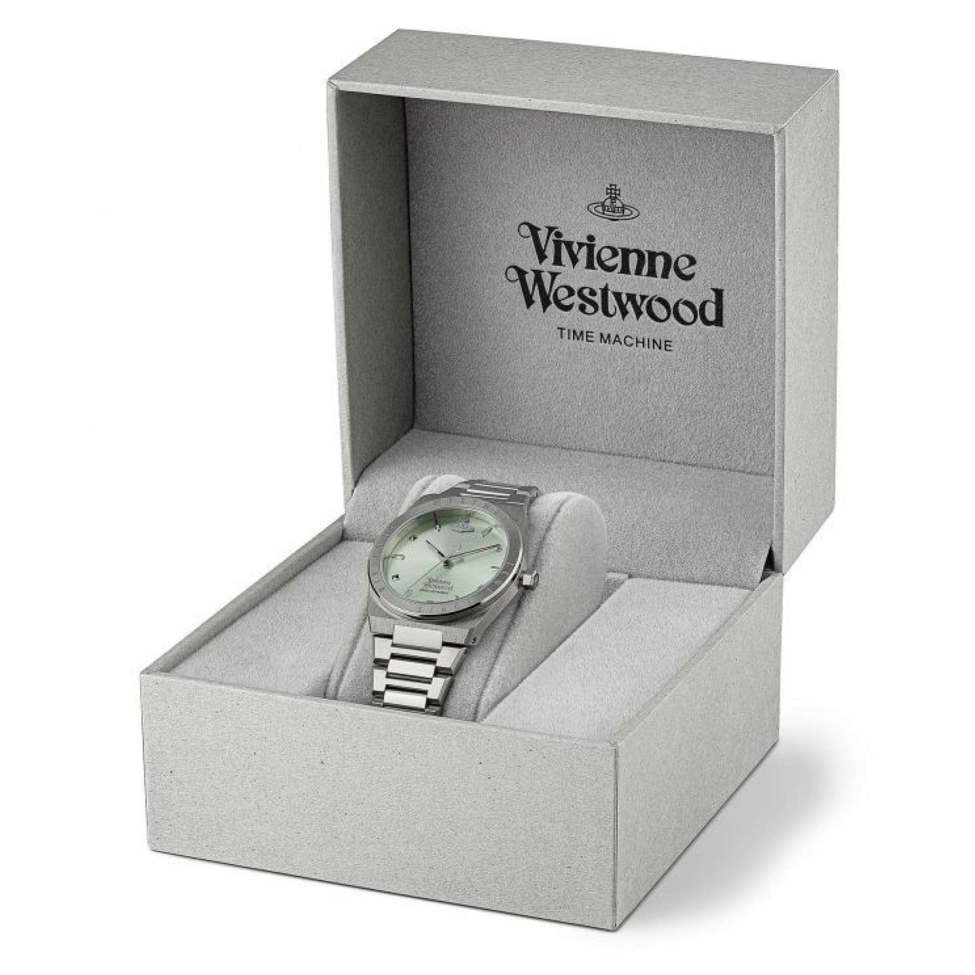 Vivienne Westwood Charterhouse Green Dial Stainless Steel Bracelet Ladies Watch VV244PGRSL