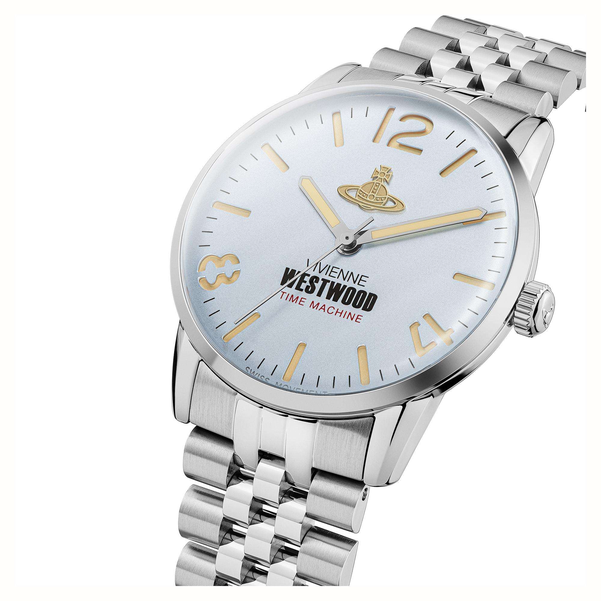 Vivienne Westwood Cadogan Blue Dial Stainless Steel Bracelet Men's Watch VV276LBLSL