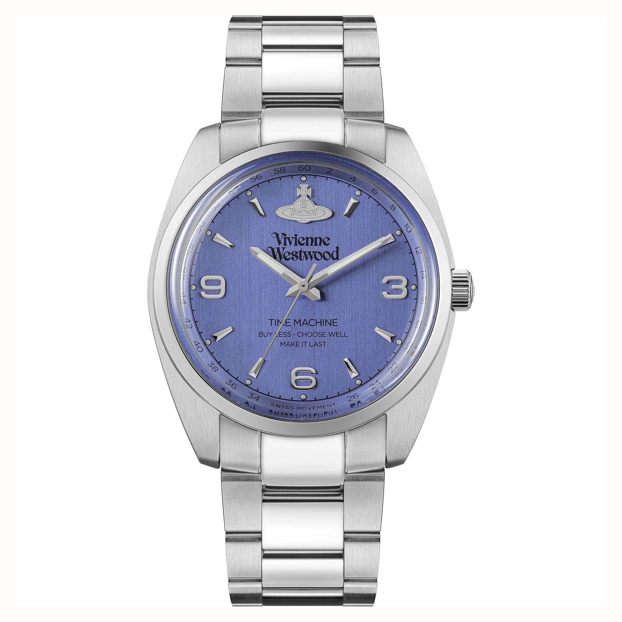 Vivienne Westwood Pennington Blue Dial Stainless Steel Strap Unisex Watch VV274MBLSL