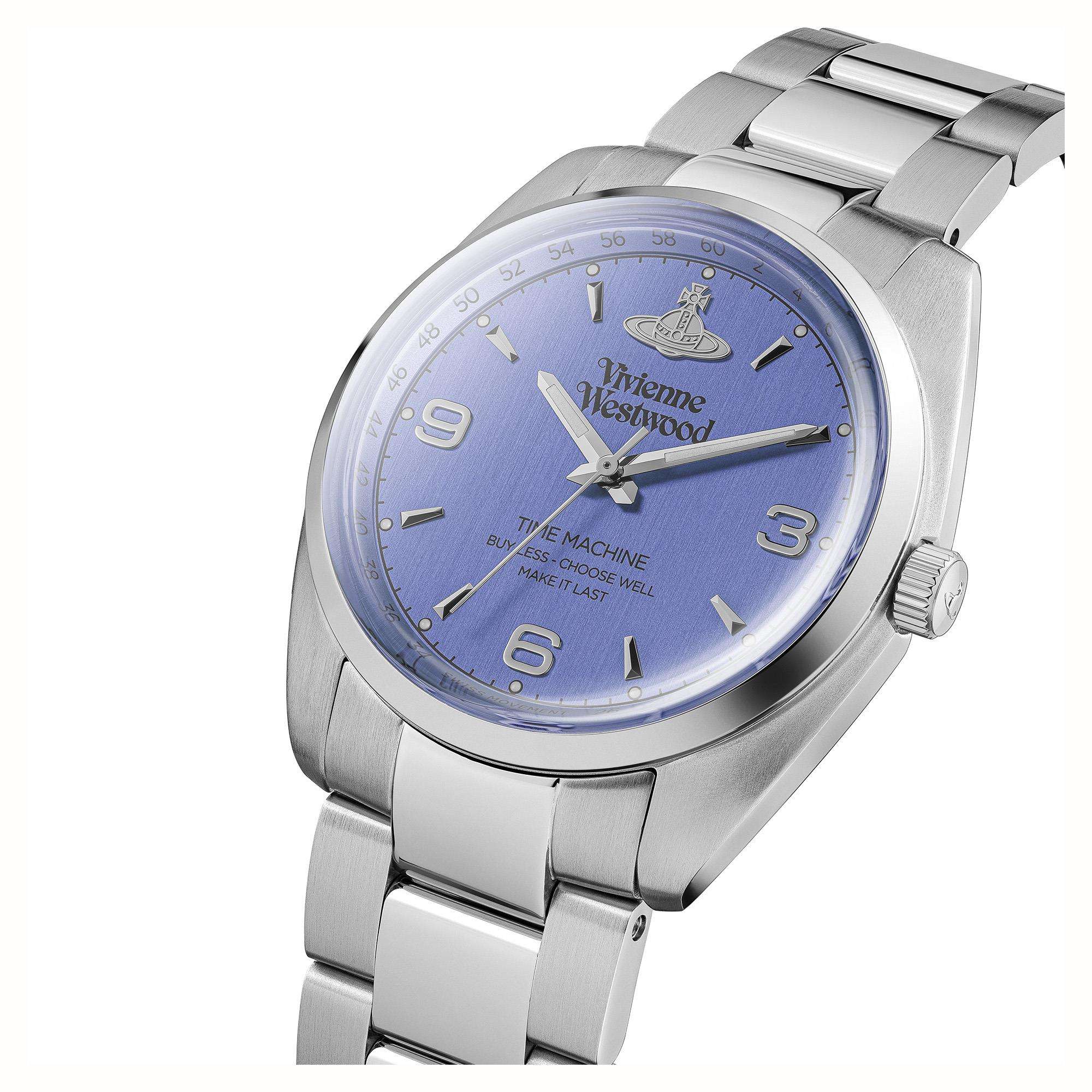 Vivienne Westwood Pennington Blue Dial Stainless Steel Strap Unisex Watch VV274MBLSL