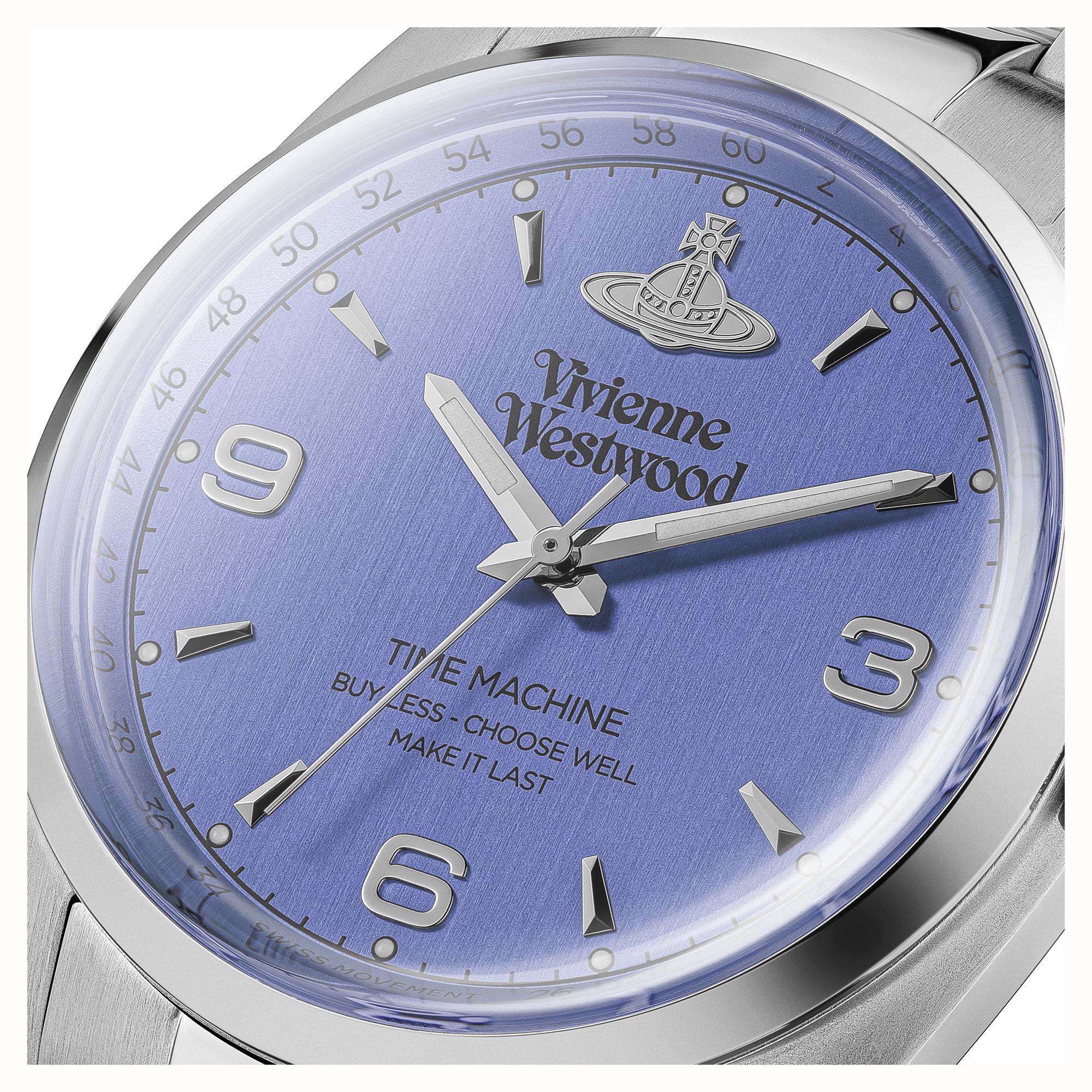 Vivienne Westwood Pennington Blue Dial Stainless Steel Strap Unisex Watch VV274MBLSL