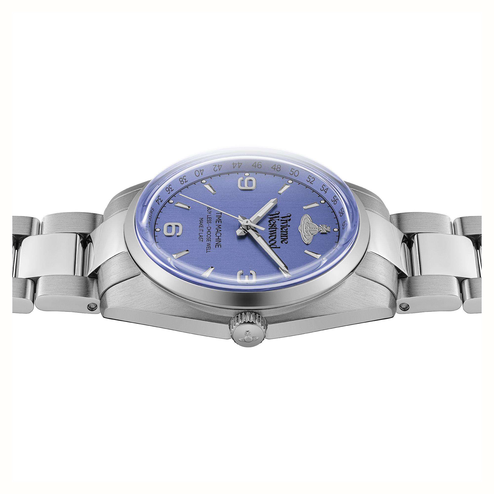 Vivienne Westwood Pennington Blue Dial Stainless Steel Strap Unisex Watch VV274MBLSL