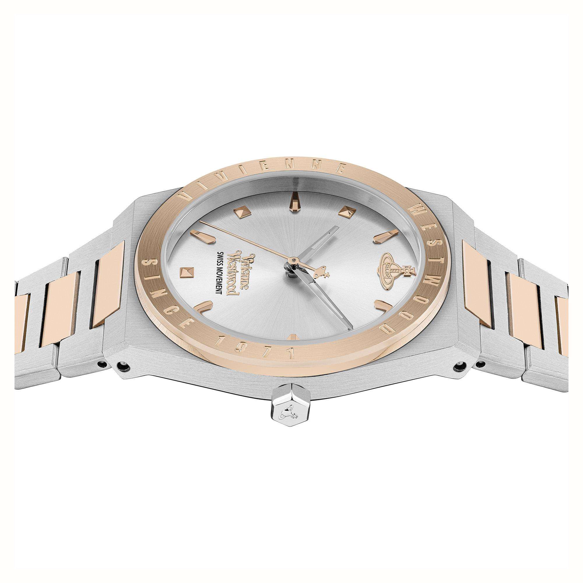 Vivienne Westwood Charterhouse Silver Dial Two Tone Stainless Steel Bracelet Ladies Watch VV244SLSR