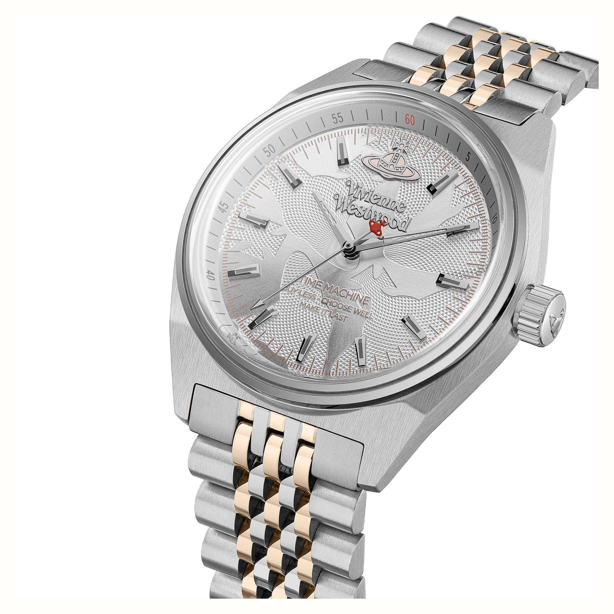 Vivienne Westwood Lady Sydenham Silver Dial Two Tone Stainless Steel Bracelet Ladies Watch VV251WSSR