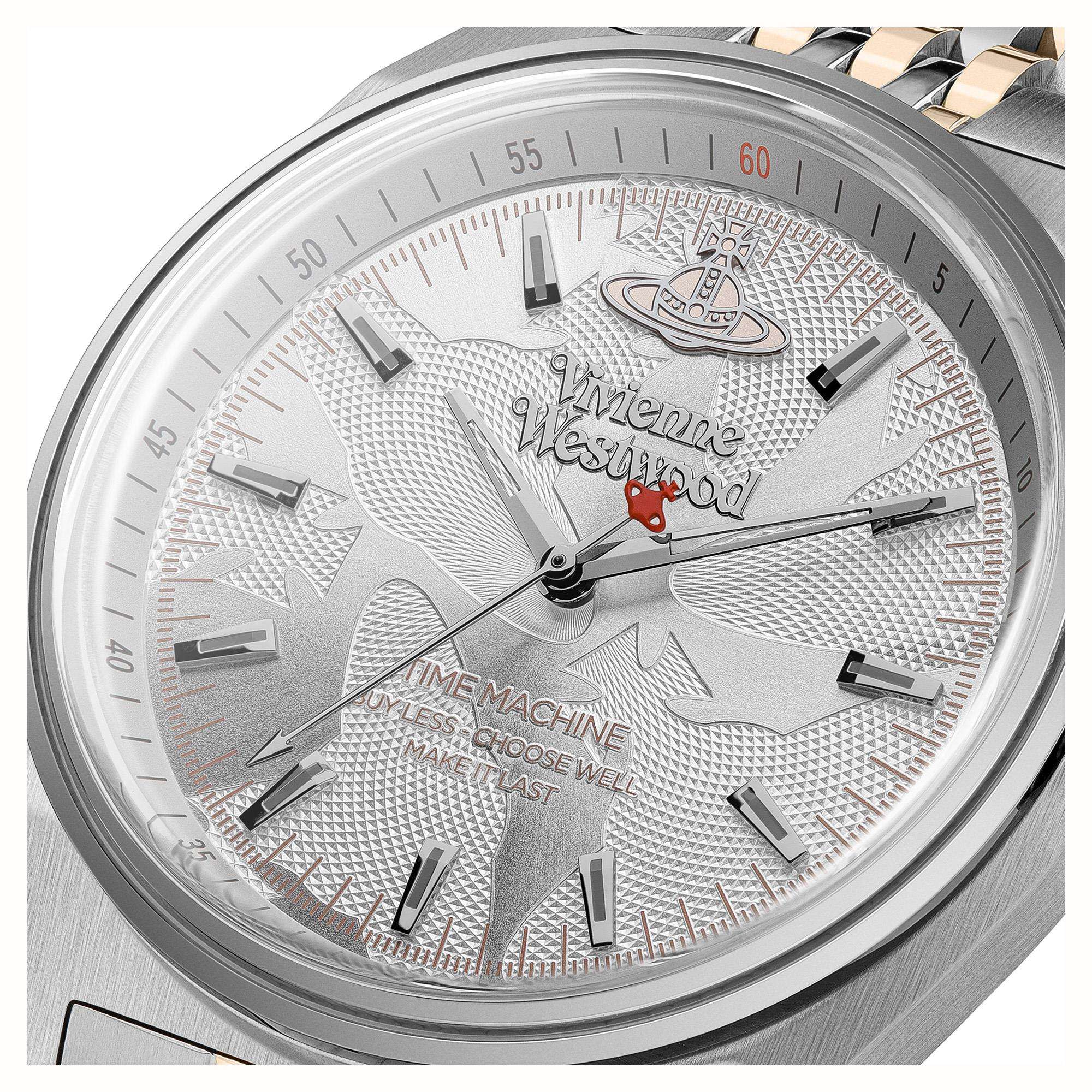 Vivienne Westwood Lady Sydenham Silver Dial Two Tone Stainless Steel Bracelet Ladies Watch VV251WSSR