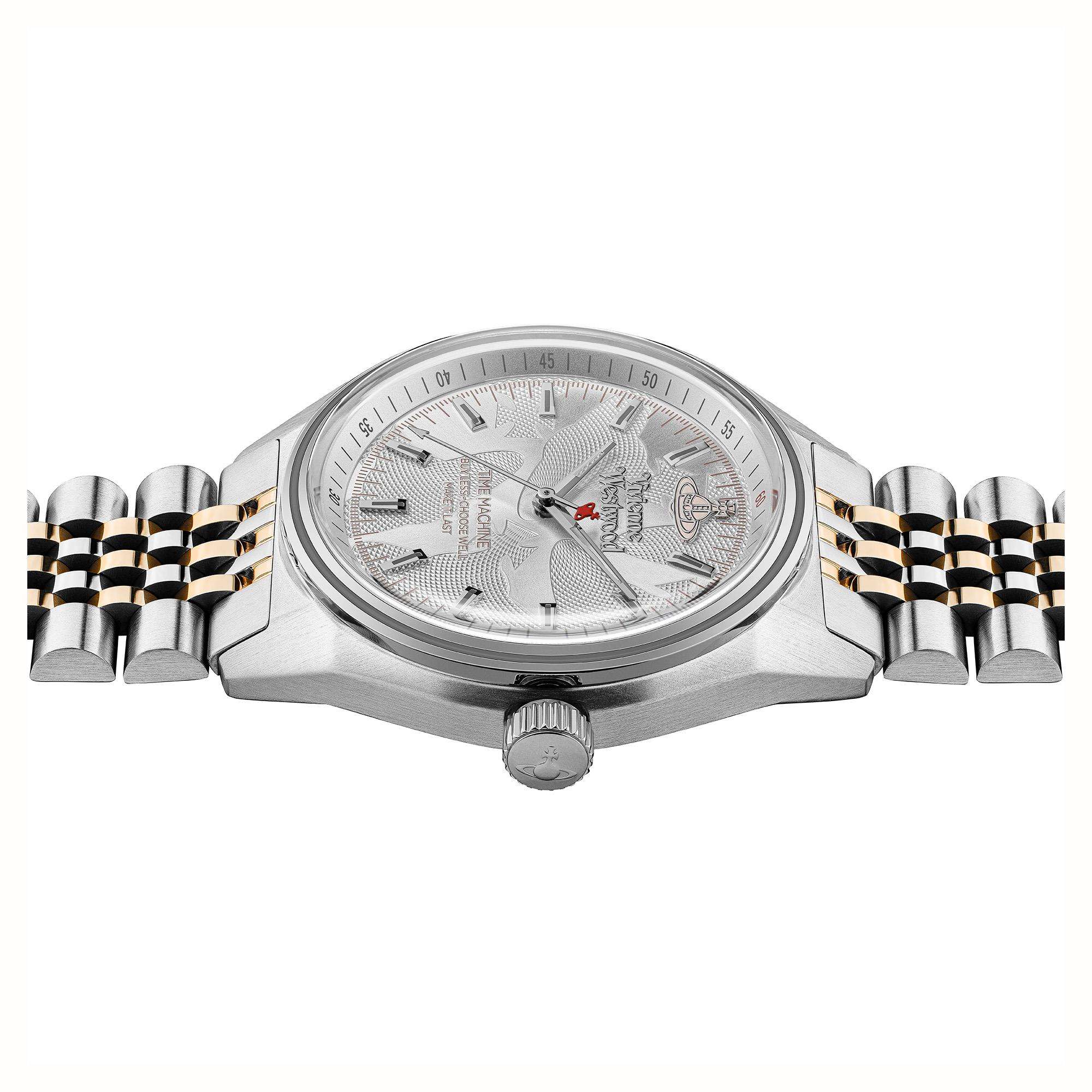 Vivienne Westwood Lady Sydenham Silver Dial Two Tone Stainless Steel Bracelet Ladies Watch VV251WSSR