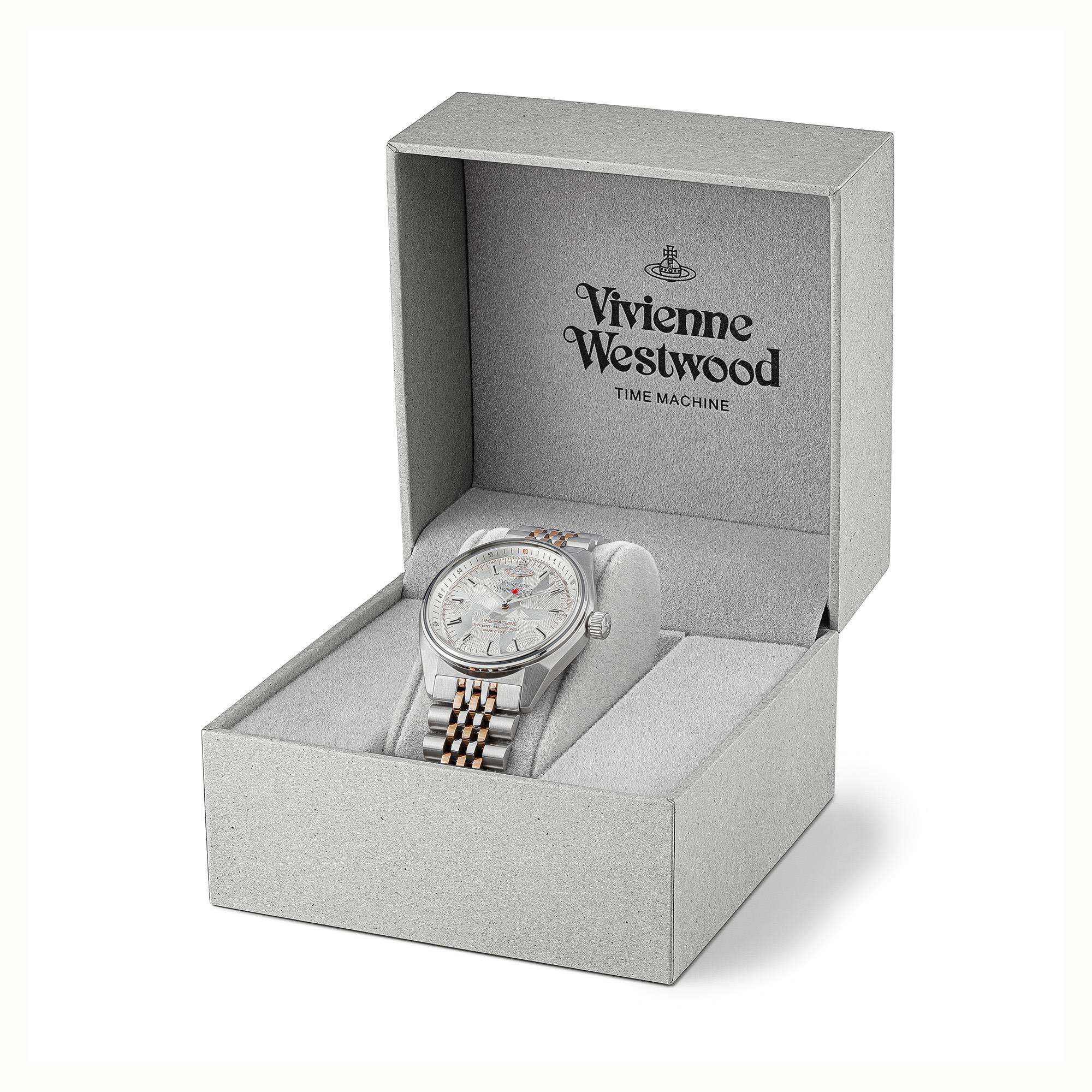 Vivienne Westwood Lady Sydenham Silver Dial Two Tone Stainless Steel Bracelet Ladies Watch VV251WSSR