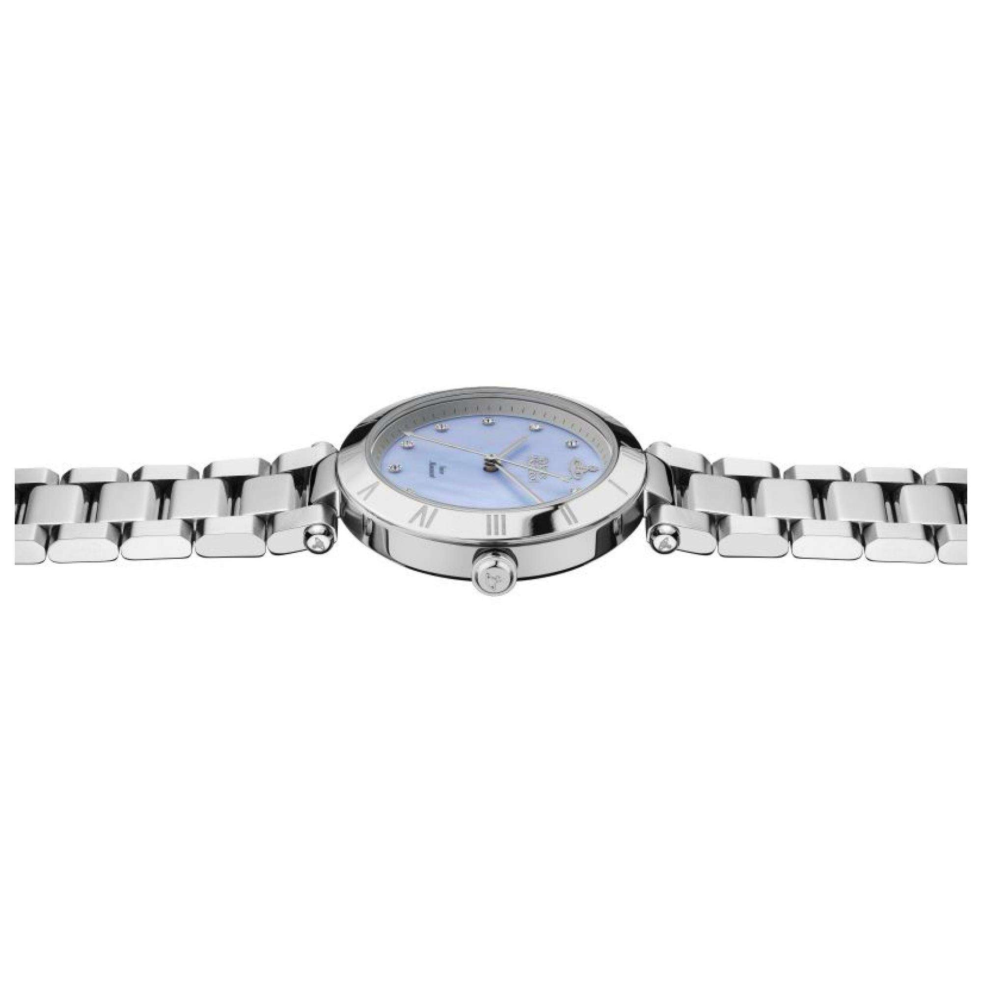 Vivienne Westwood Montagu Quartz Blue Mother of Pearl Dial Steel Strap Women's Watch VV206BLSL