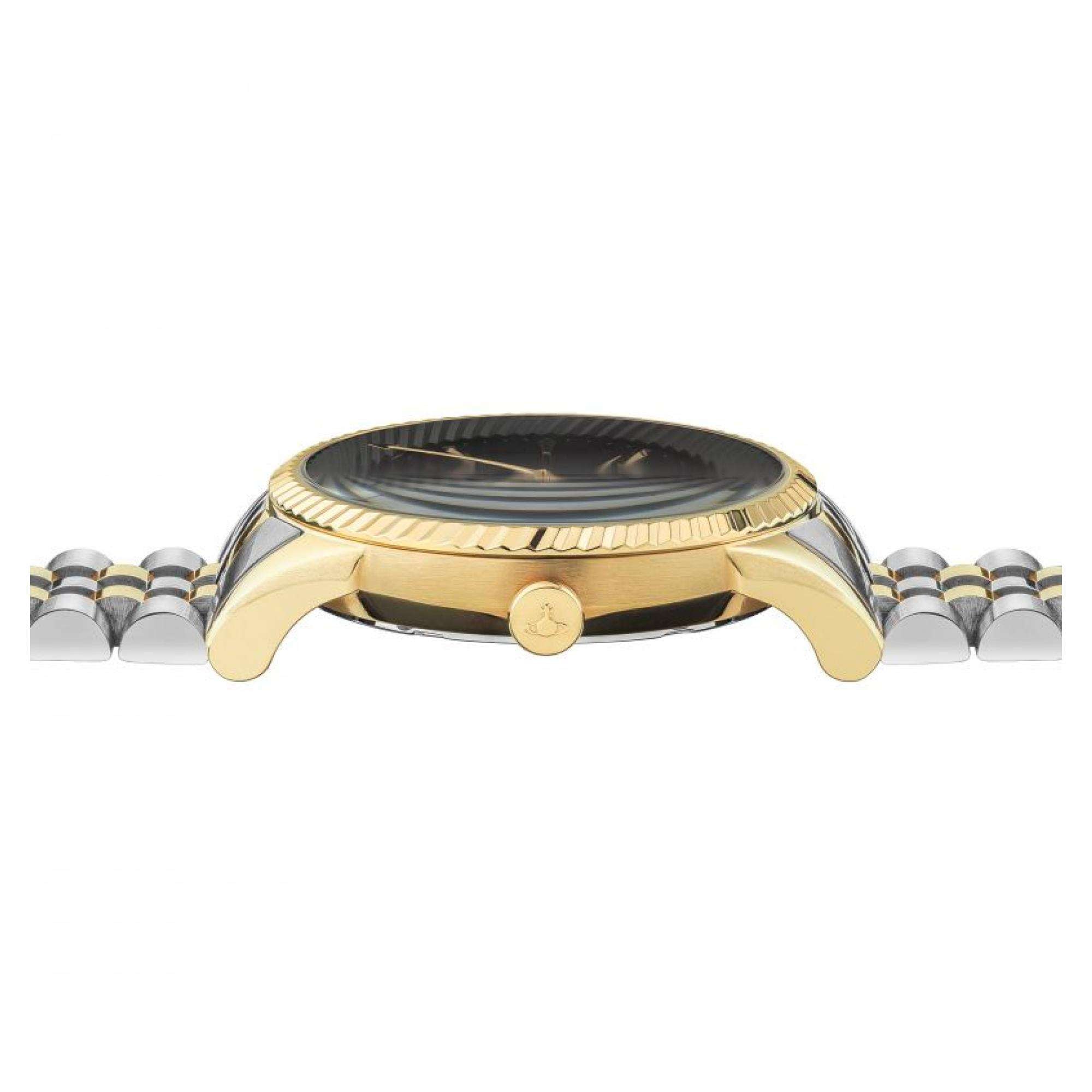 Vivienne Westwood Seymour Quartz Black Dial Two Tone Silver Gold Stainless Steel Ladies Watch VV240BKGS