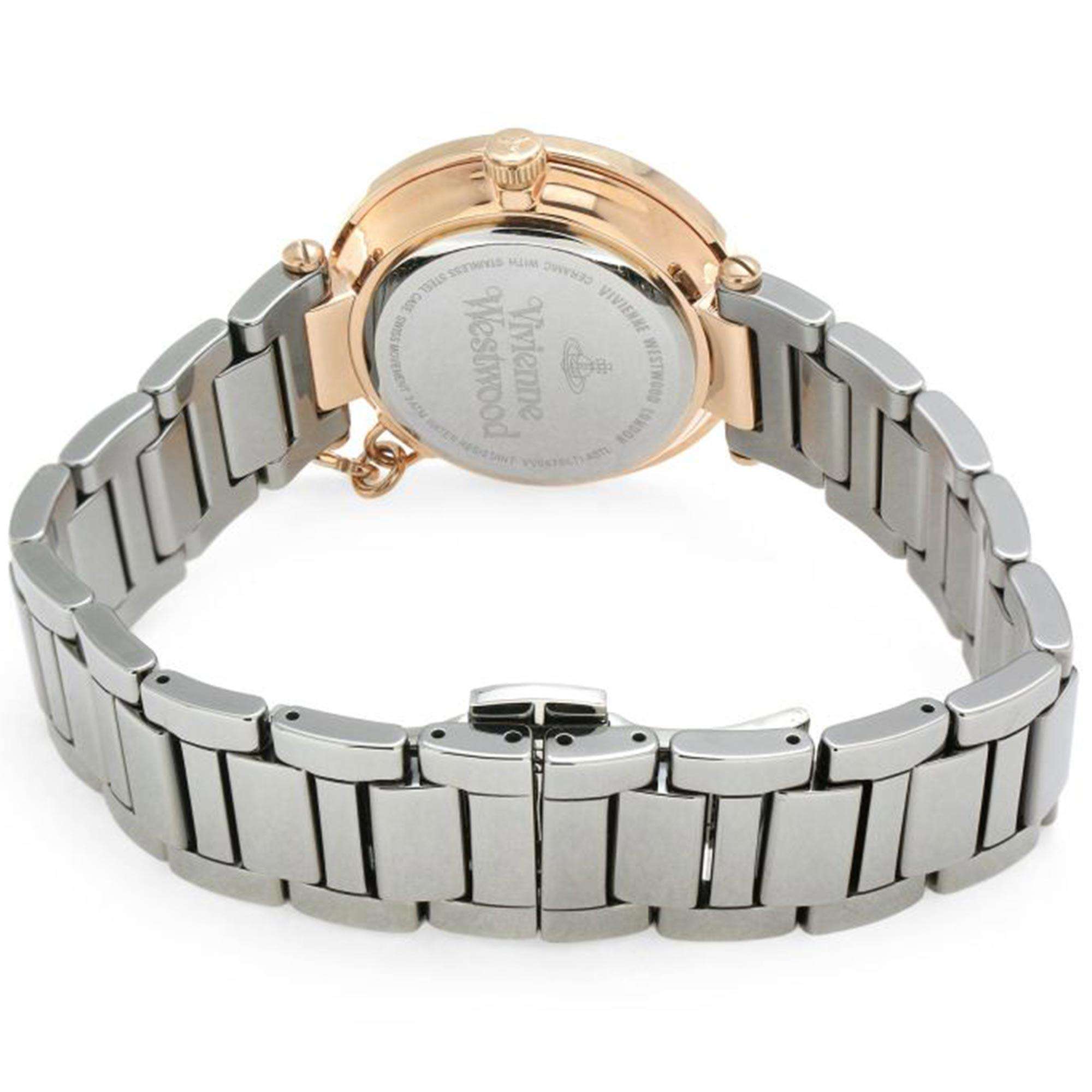 Vivienne Westwood Kensington Quartz Silver Dial Gunmetal Grey Steel Bracelet Ladies Watch VV067SLTI