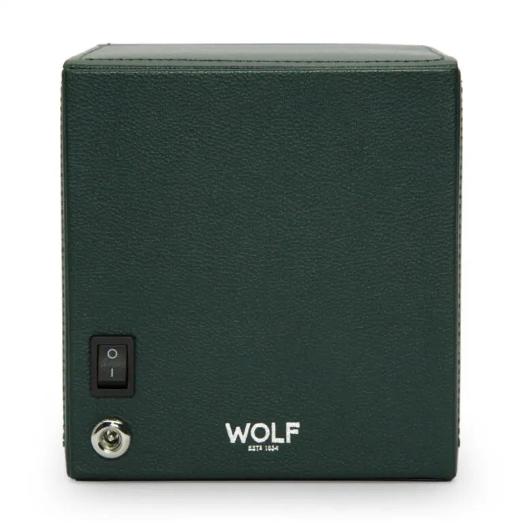 WOLF Cub Single Green Watch Winder with Cover 461141