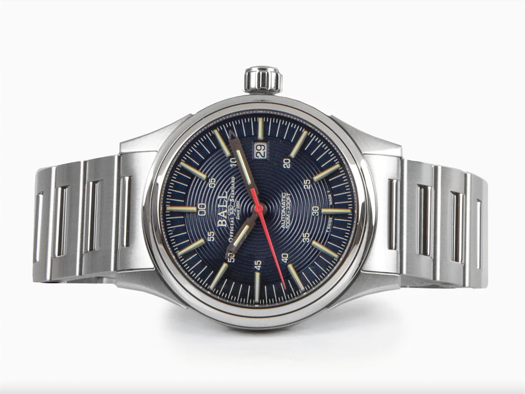 Ball Fireman NightBreaker Automatic Blue Dial Stainless Steel Bracelet Men's Watch NM2098C-S13-BE
