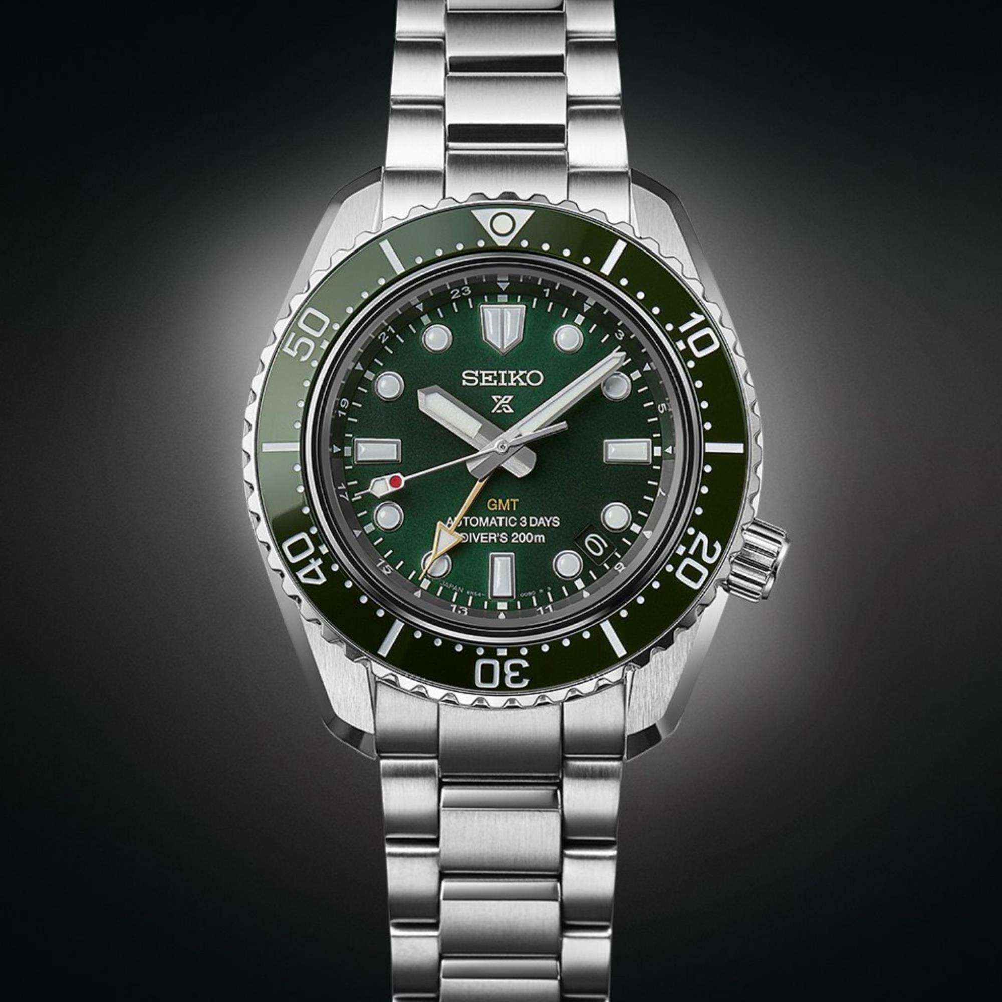 Seiko Prospex 1968 "Marine Green "Divers Modern Re-Interpretation GMT Green Dial Men's Watch SPB381J1