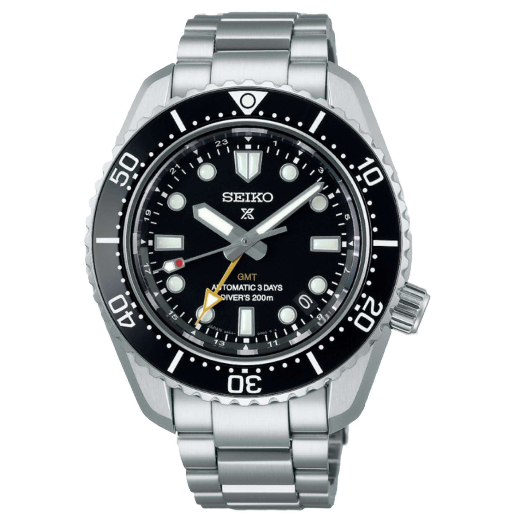 Seiko Prospex "Dark Depths " Divers GMT 1968 Modern Re-Interpretation Automatic Black Dial Men's Watch SPB383J1