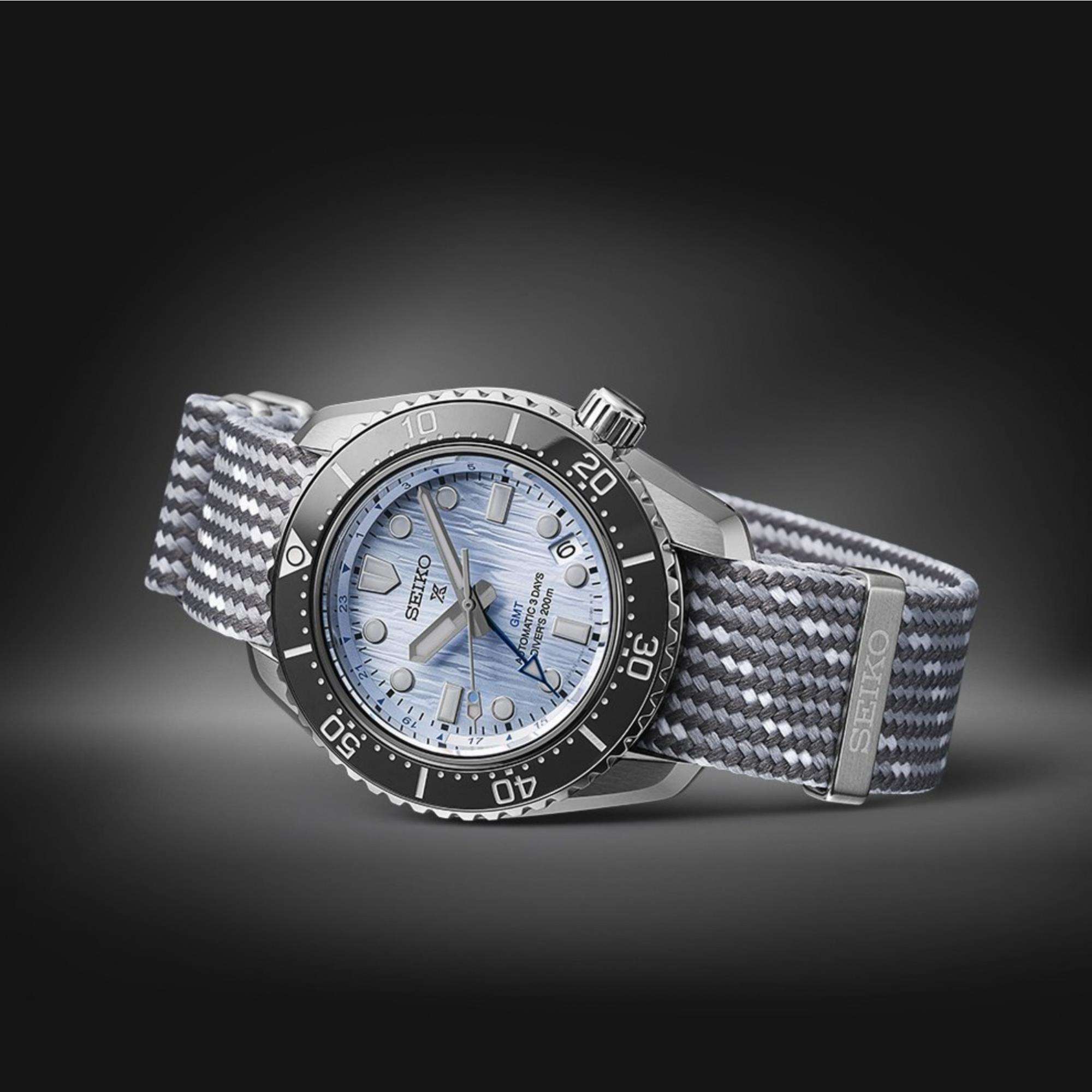 Seiko Prospex ''Glacier'' 110th Anniversary Limited Edition Save The Ocean 3 Day Blue Dial Men's Watch SPB385J1