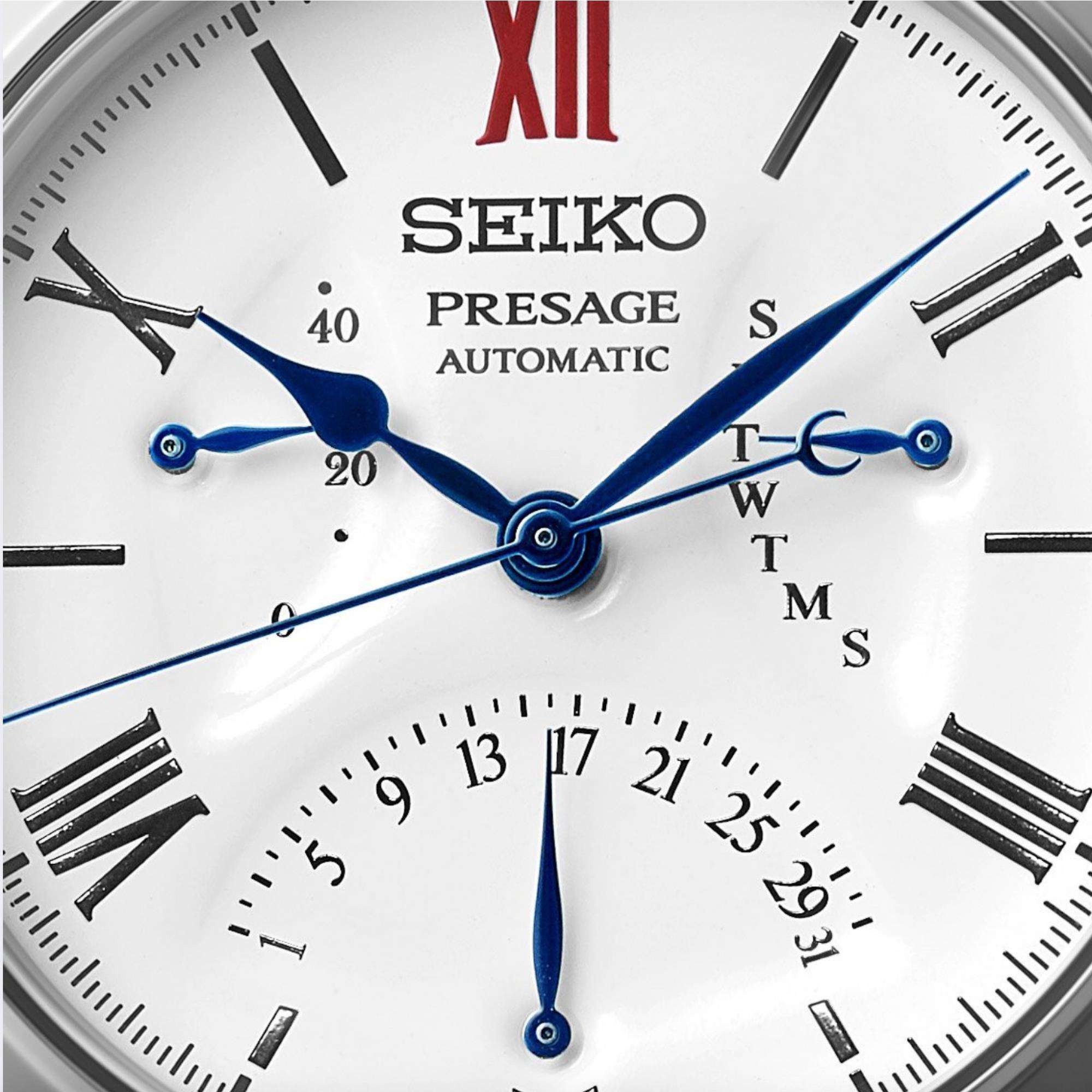 Seiko Presage "Laurel Enamel" 110th Anniversary Limited Edition Automatic White Dial Men's Watch SPB393J1