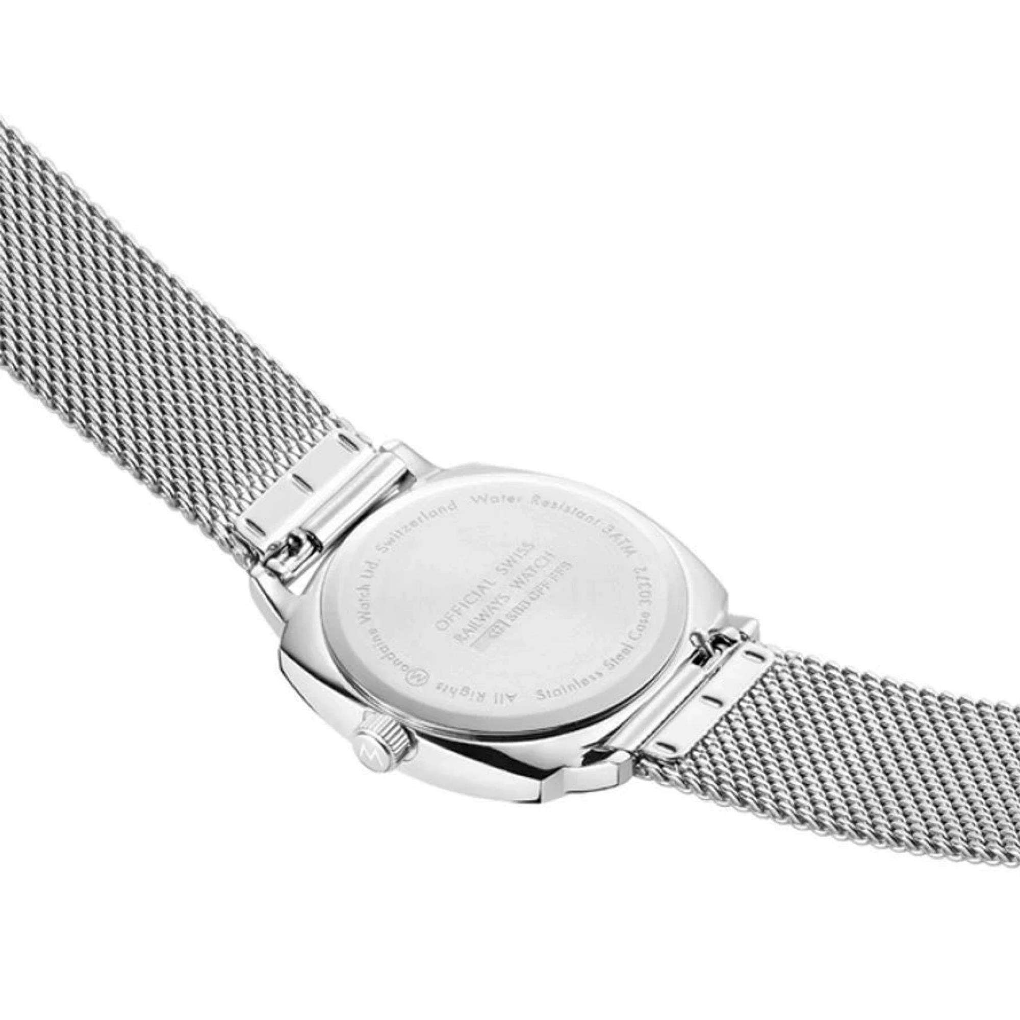 Mondaine Petite Cushion Square Quartz White Dial Unisex Watch MSL.31110.SM