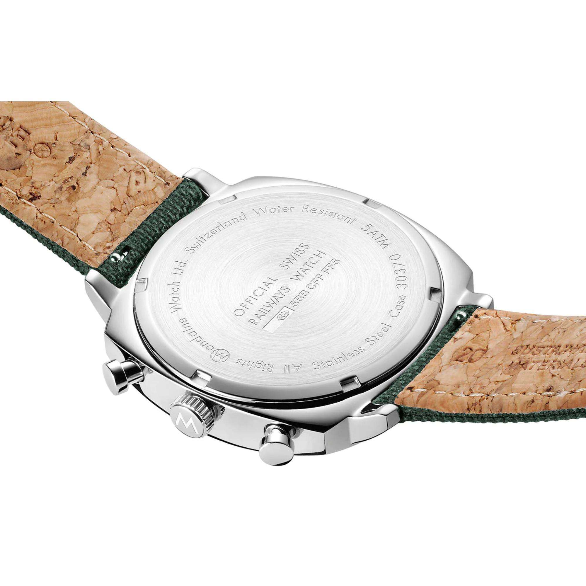 Mondaine Petite Cushion Square Quartz Green Unisex Watch MSL.41460.LF.SET