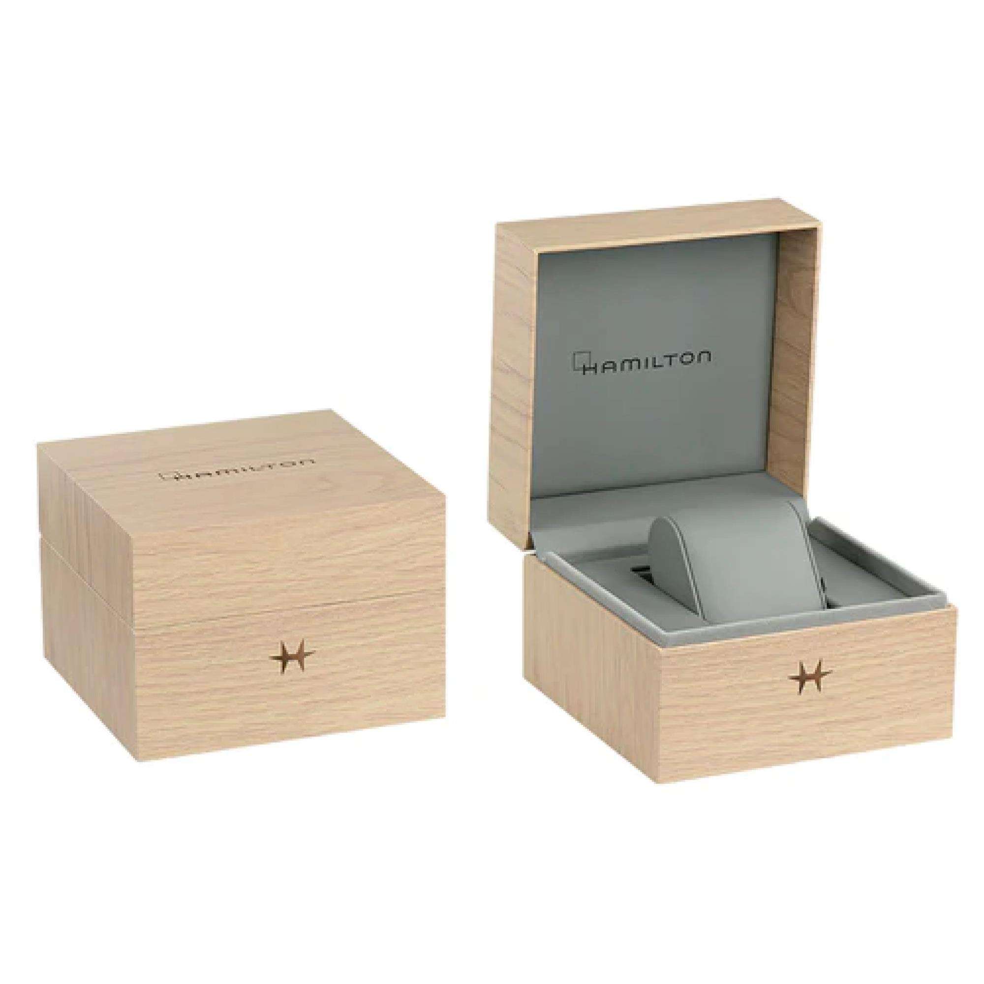 Hamilton Khaki Aviation Converter Auto Chrono Blue Dial Steel Strap Men's Watch H7674614