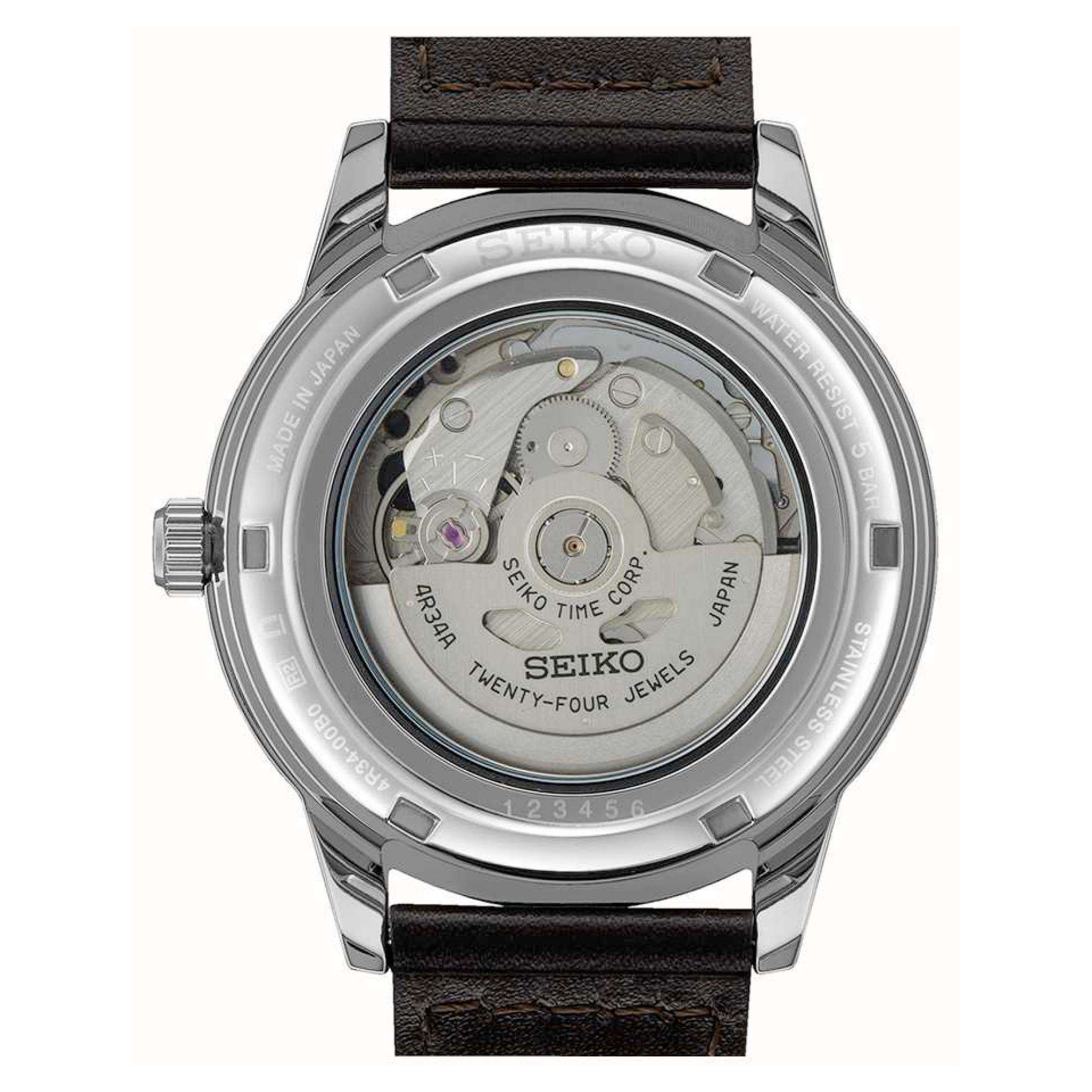 Seiko Presage ‘Fume’ Style 60s Road Trip GMT Automatic Brown Dial Men's Watch SSK013J1
