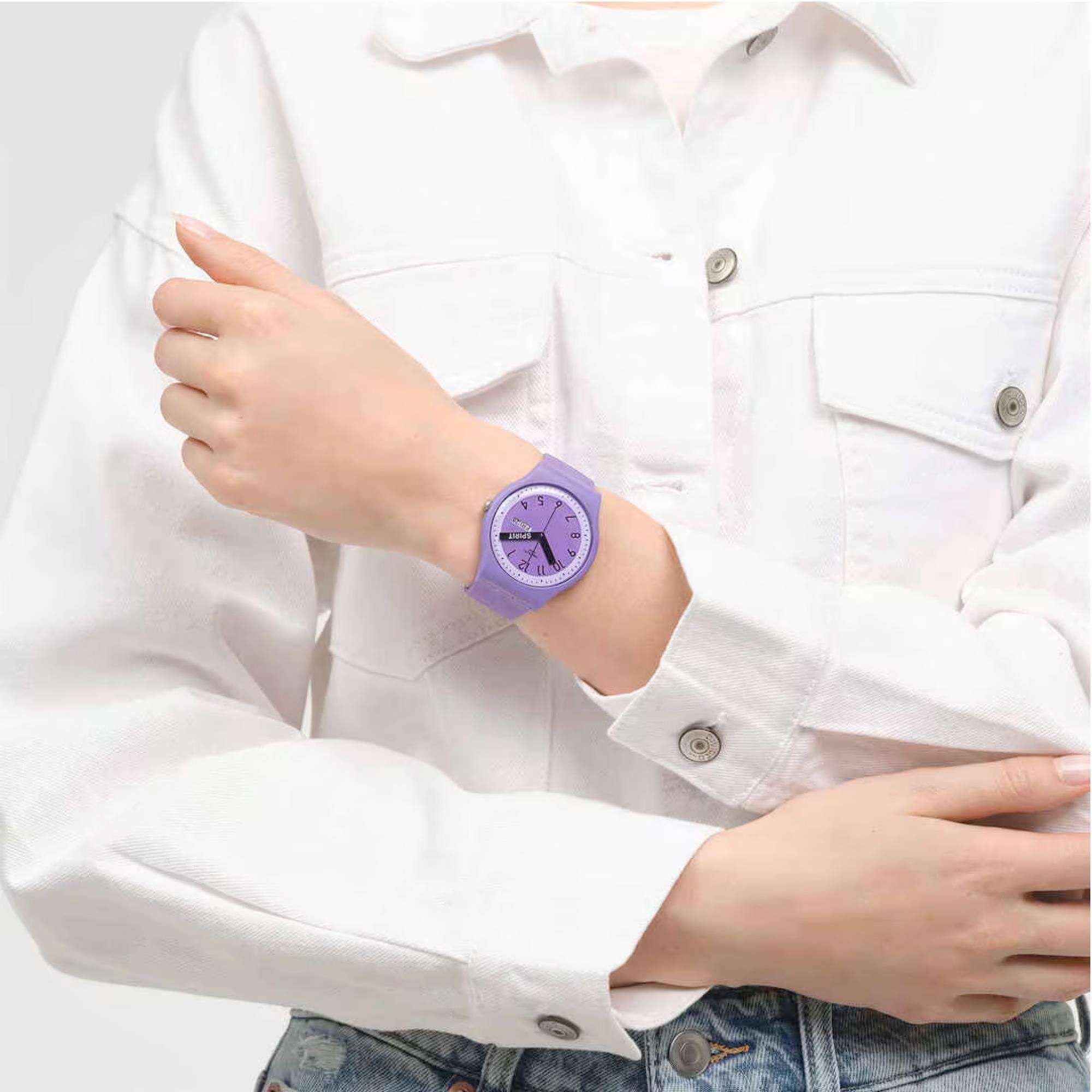 Swatch Pride Spirit 'Proudly Violet' Quartz Purple Dial Watch SO29V700