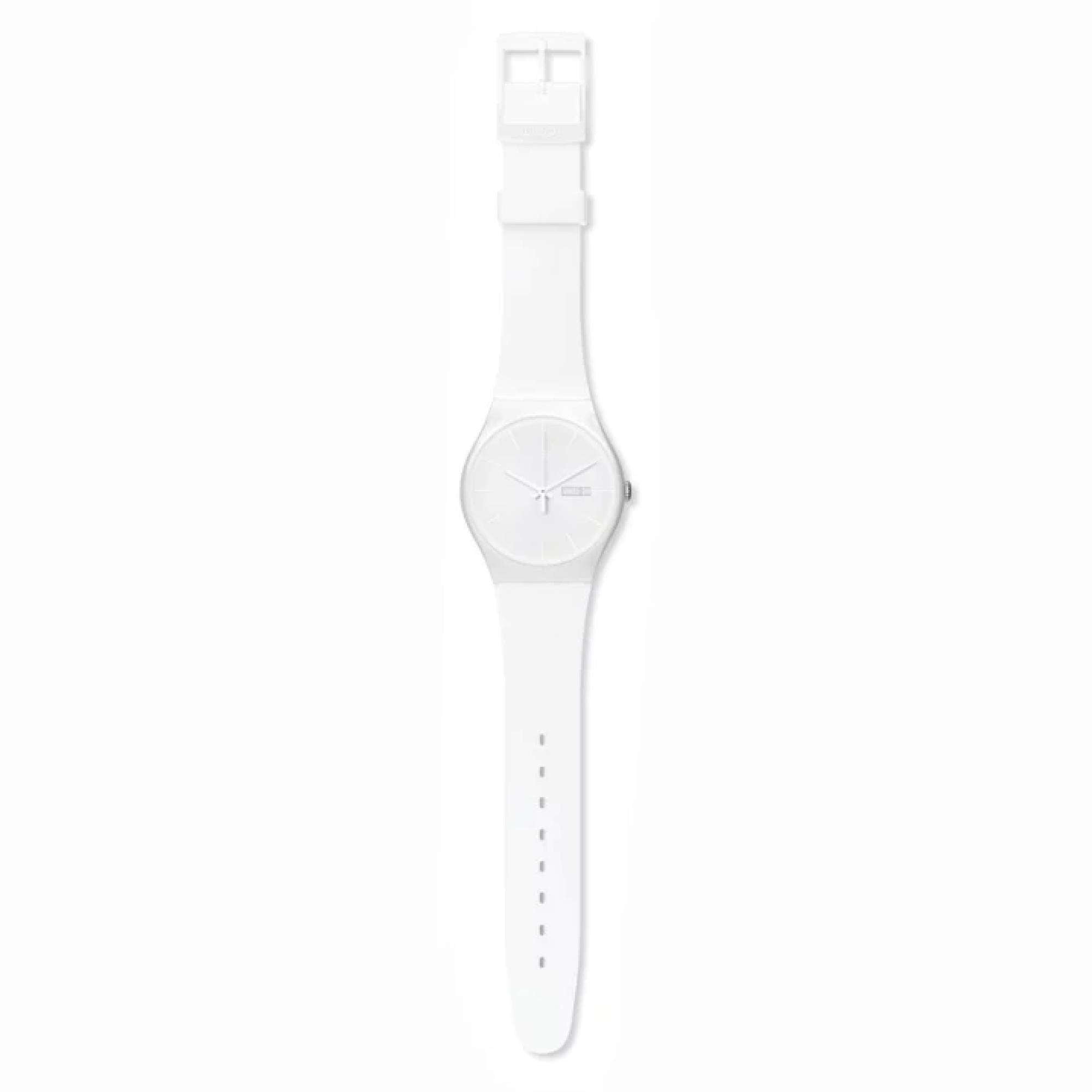 Swatch New Gent 'White Rebel Again' Quartz Watch SO29W704