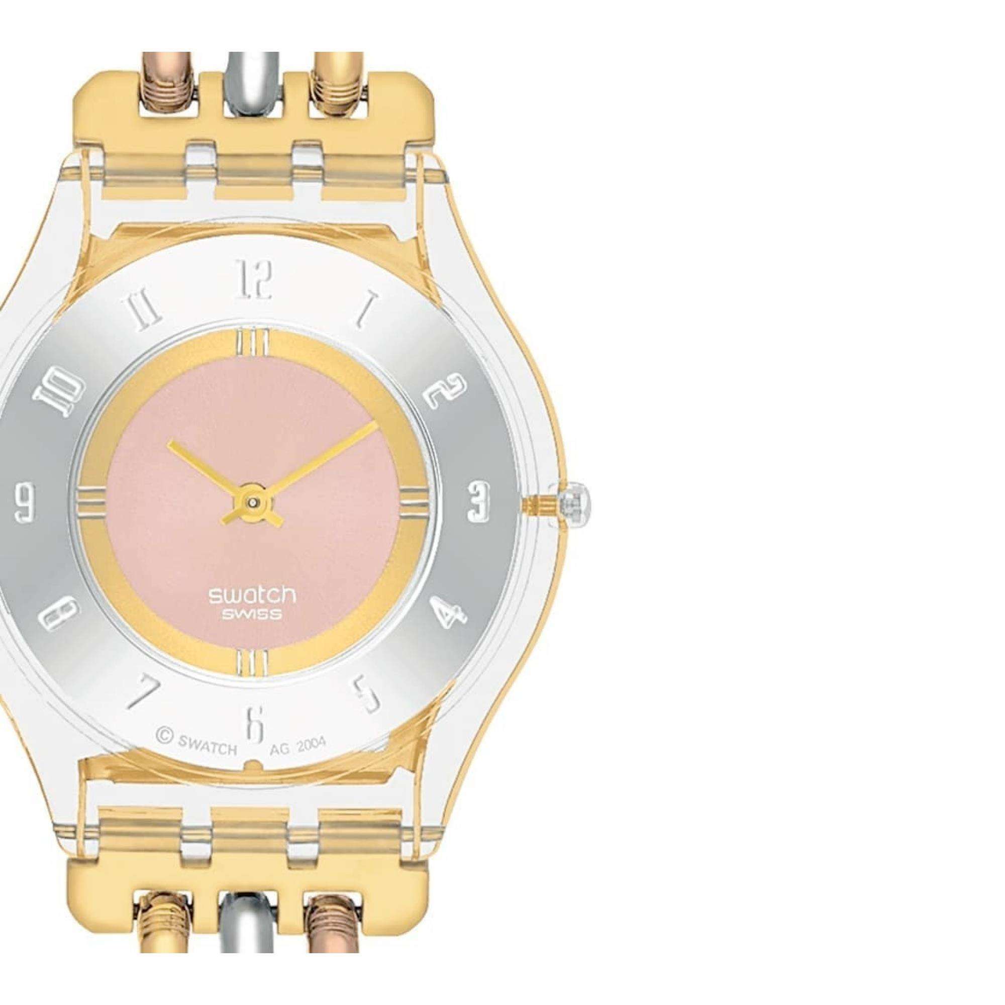 Swatch Skin Class 'Tri-Gold Again' Quartz Ladies Watch SS08K101A