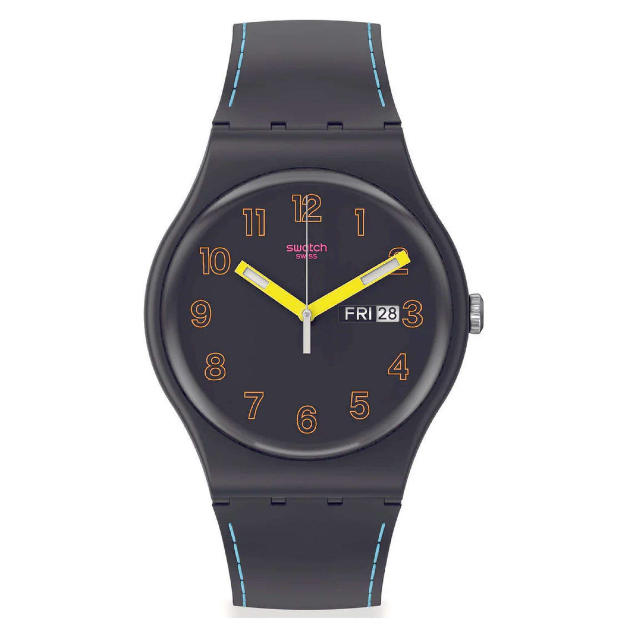 Swatch The January Collection 'Dark Glow' Quartz Watch SO29B707