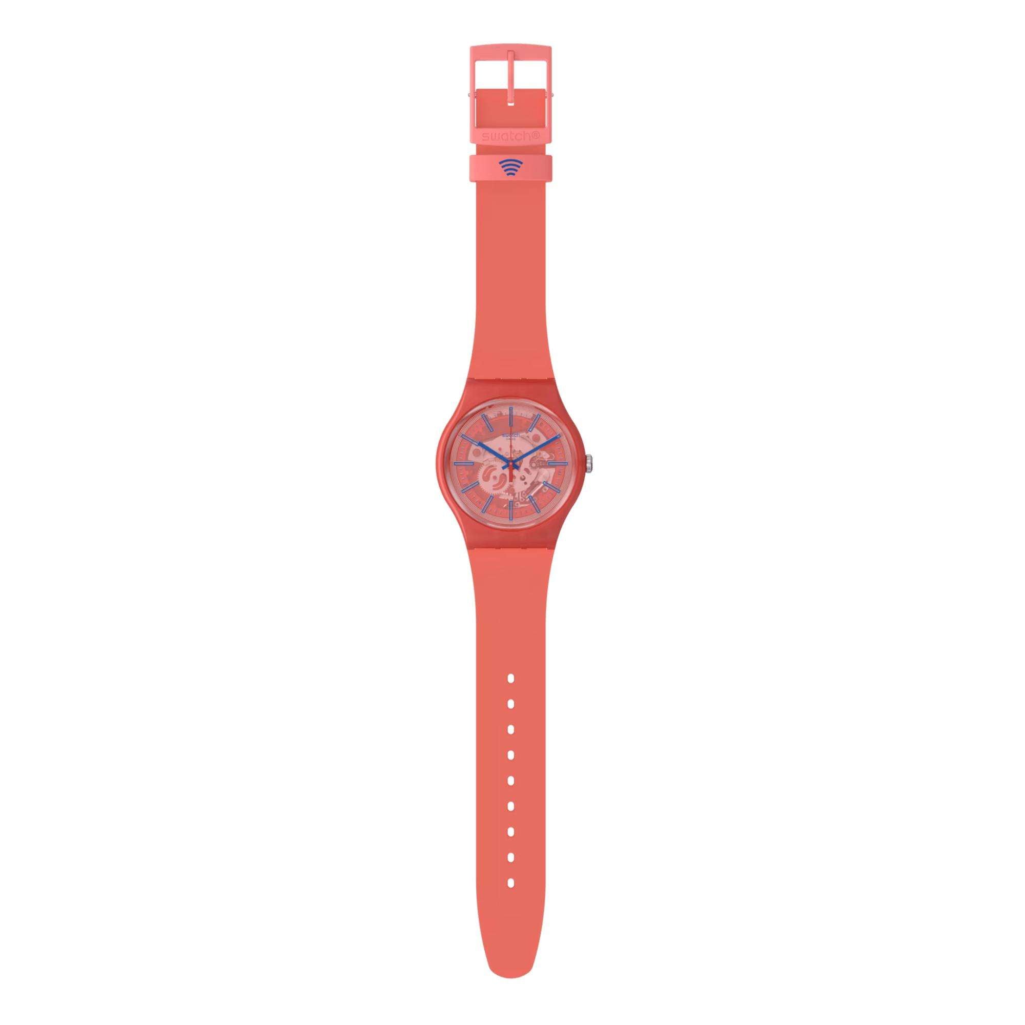 Swatch The January Collection 'Redder Than Red PAY!' Quartz Red Dial Unisex Watch SO29R107-5300