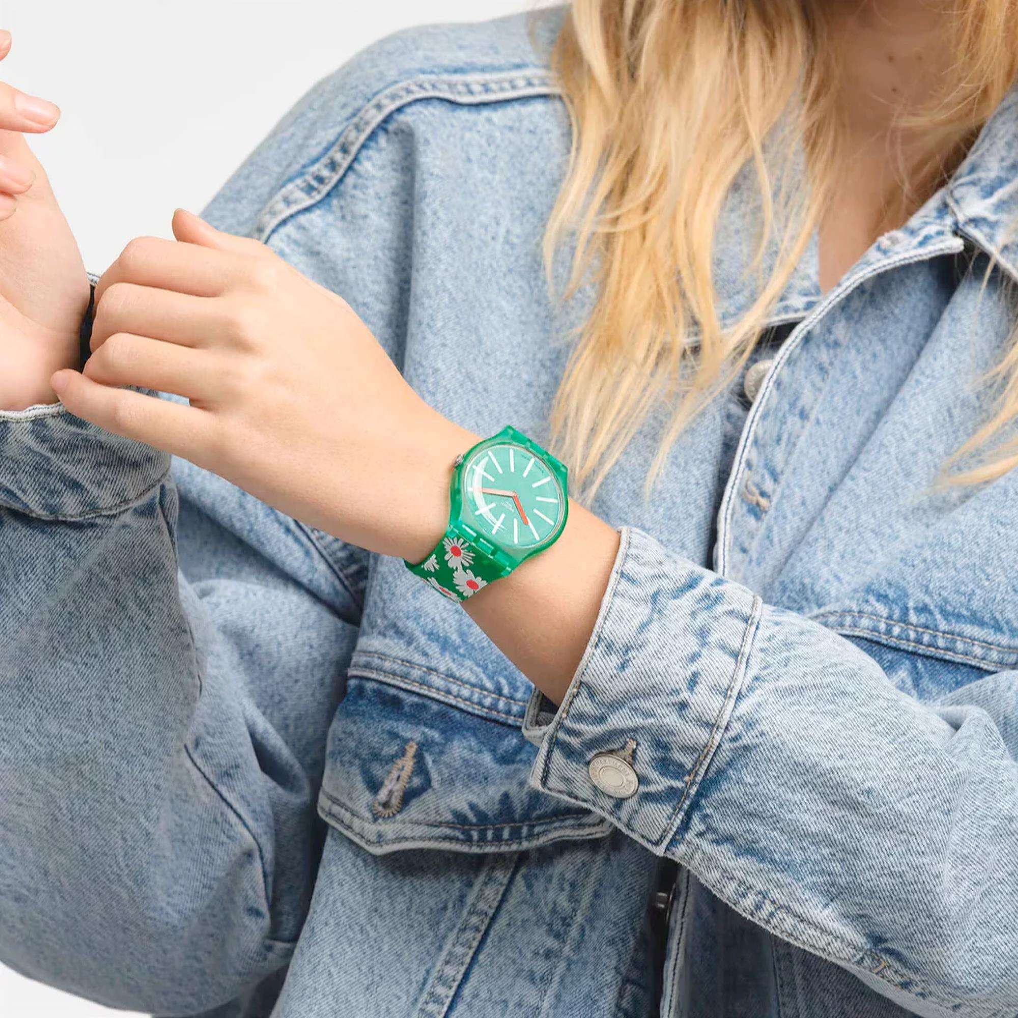 Swatch The January Collection 'Meadow Flowers' Quartz Ladies Watch SO29G104