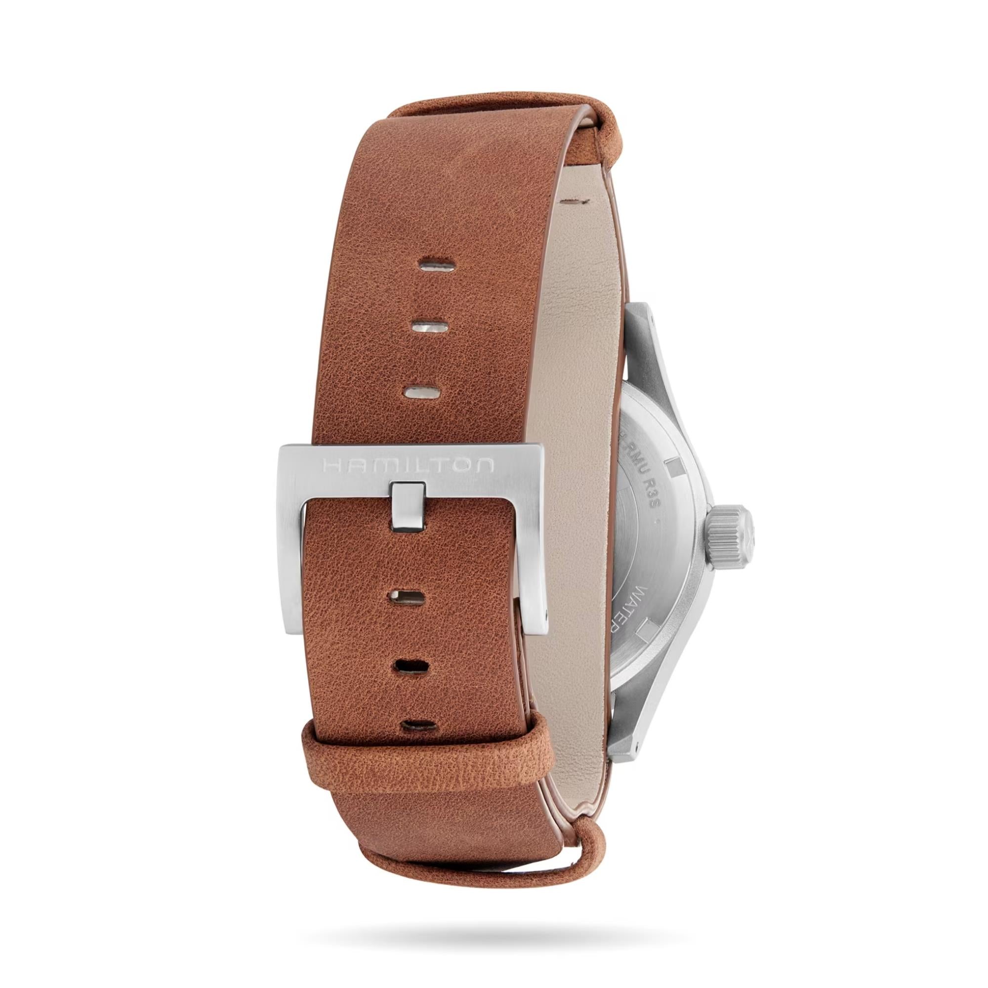 Hamilton Khaki Field Mechanical Black Dial Brown Leather Strap Men’s Watch H69439531