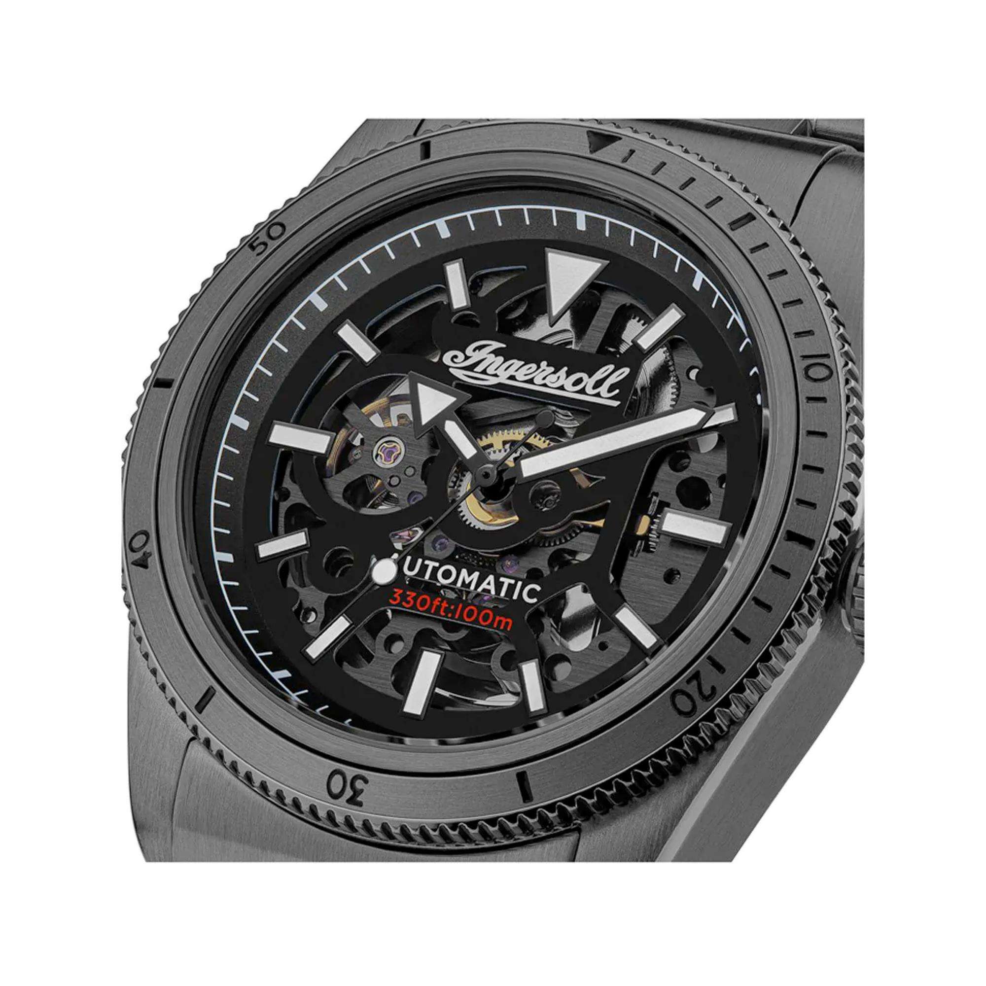 Ingersoll The Scovill 1892 Automatic Black Dial Leather Strap Men's Watch I13902