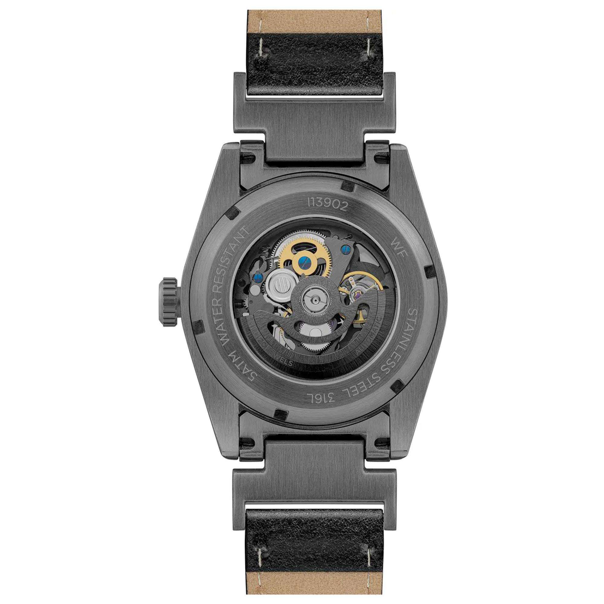 Ingersoll The Scovill 1892 Automatic Black Dial Leather Strap Men's Watch I13902