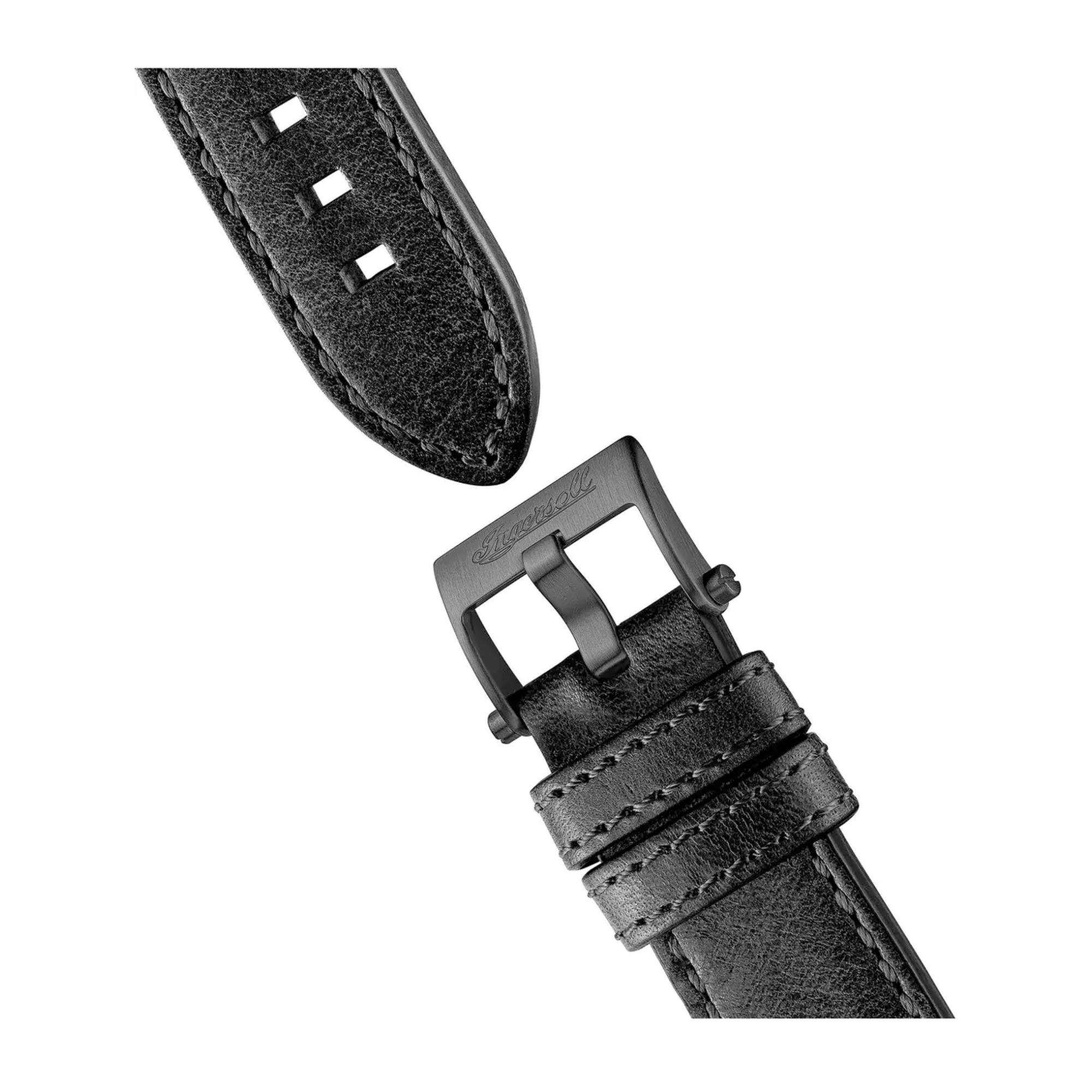 Ingersoll The Scovill 1892 Automatic Black Dial Leather Strap Men's Watch I13902