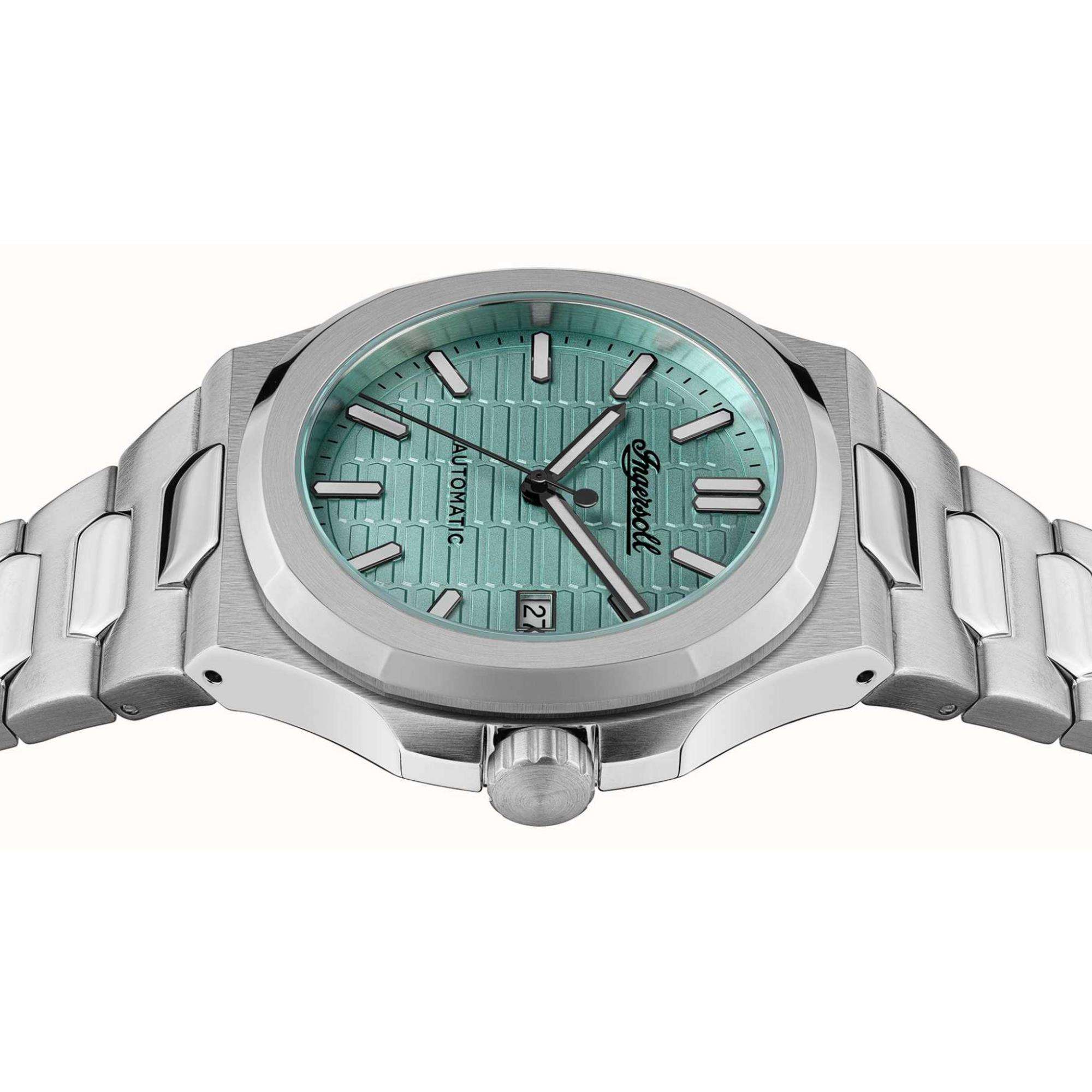 Ingersoll The Catalina 1892 Automatic Turquoise Dial Steel Bracelet Men's Watch I11804
