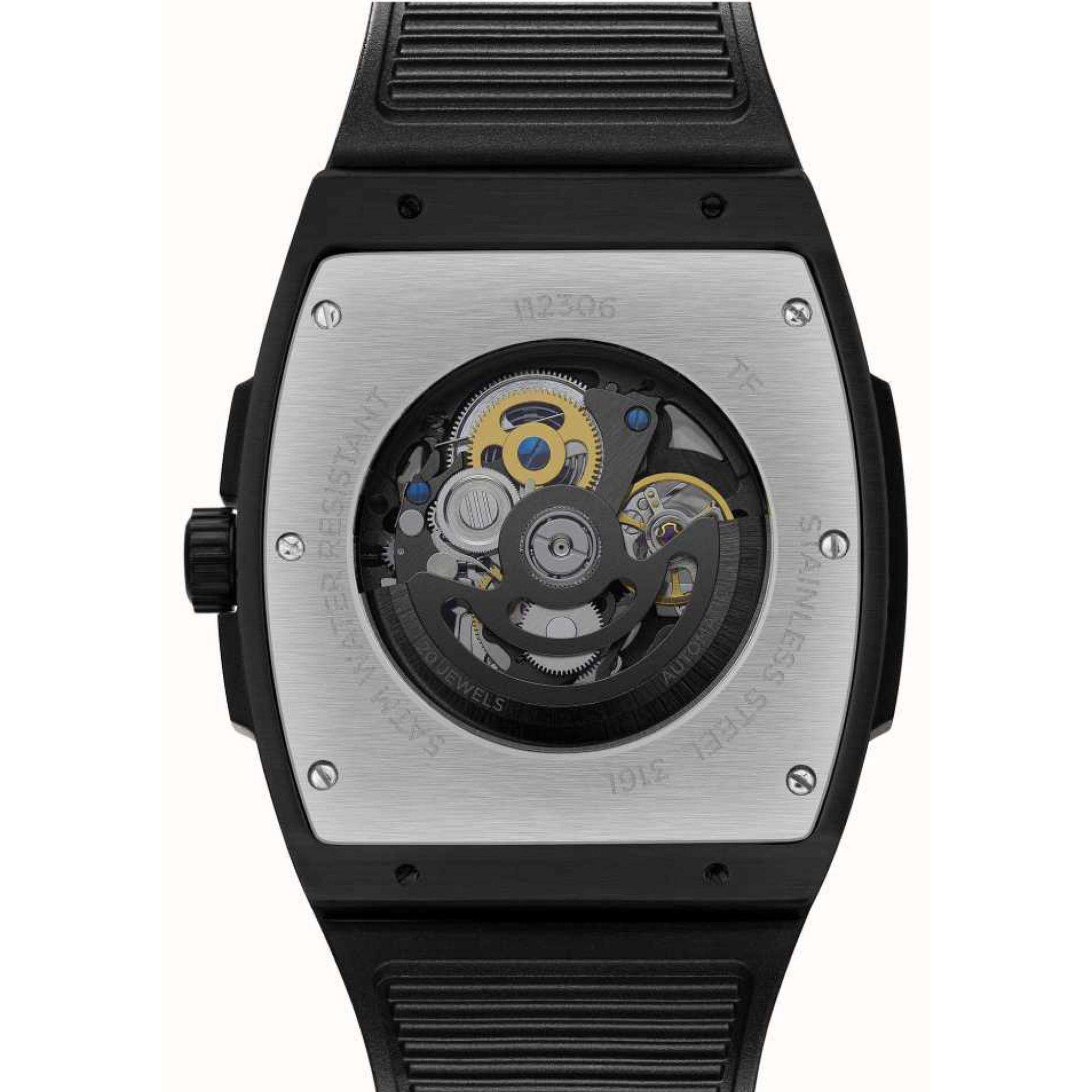 Ingersoll The Challenger 1892 Automatic Men's Watch Silver Dial Black PU Alcantara Strap I12306
