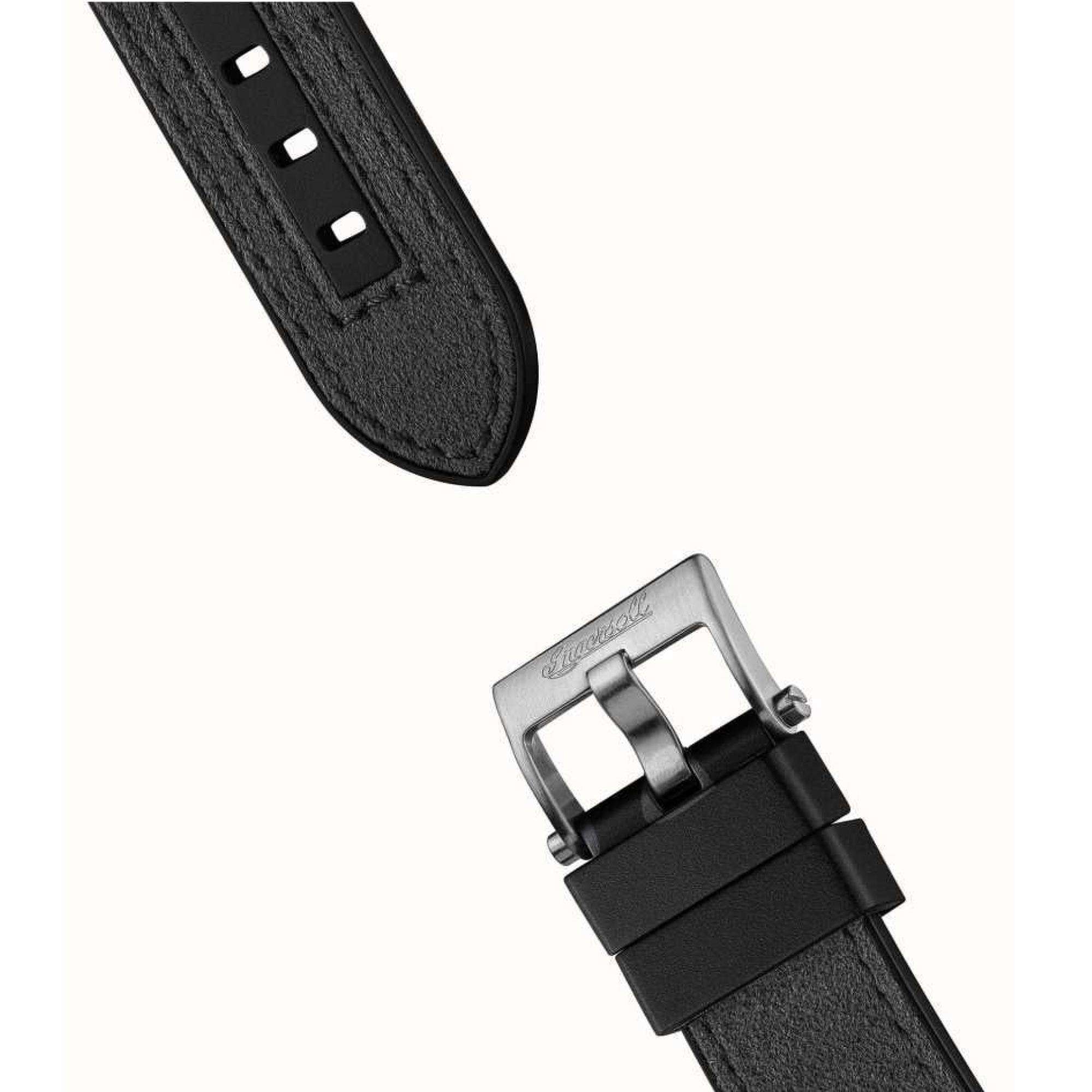 Ingersoll The Challenger 1892 Automatic Men's Watch Silver Dial Black PU Alcantara Strap I12306