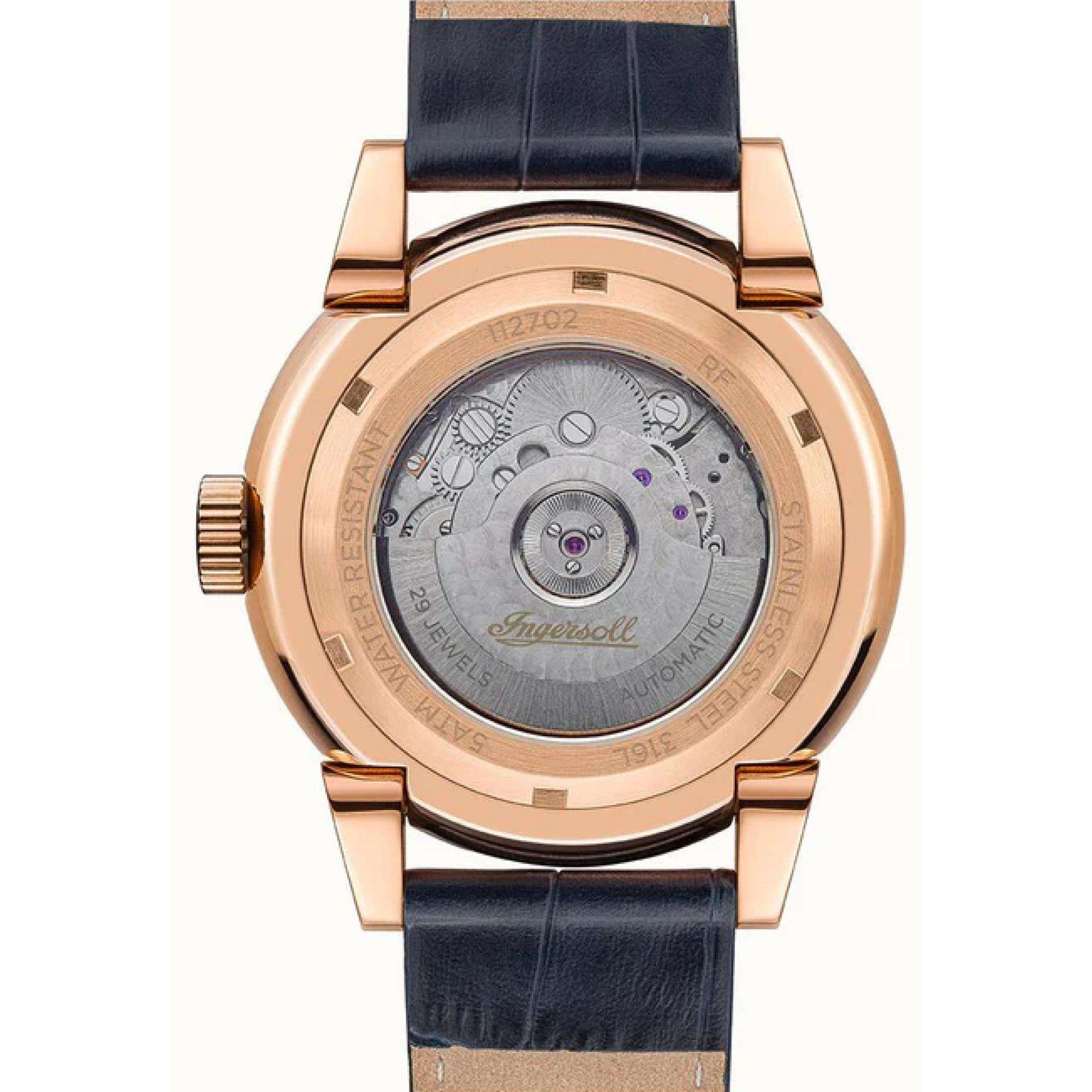 Ingersoll The Swing 1892 Gents Automatic Watch Blue Dial Blue Leather Strap I12702