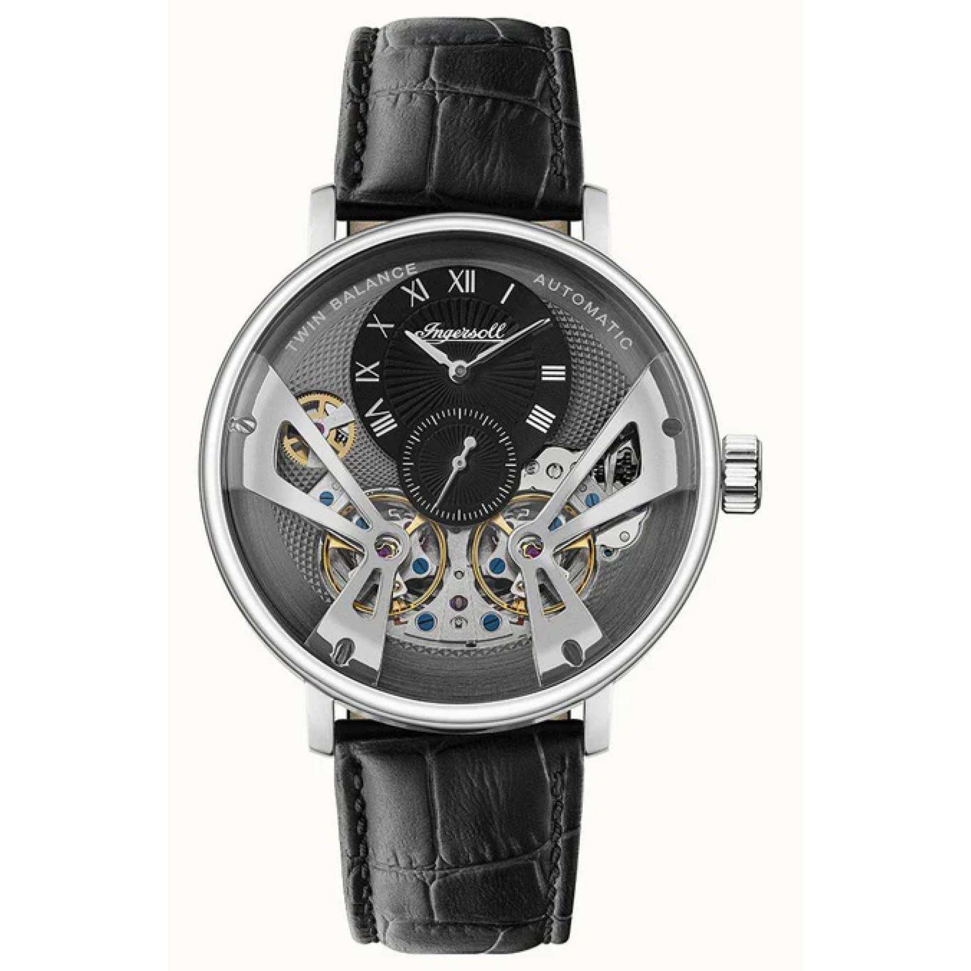 Ingersoll The Tennessee 1892 Automatic Men's Watch Grey Dial Black Leather Strap I13103