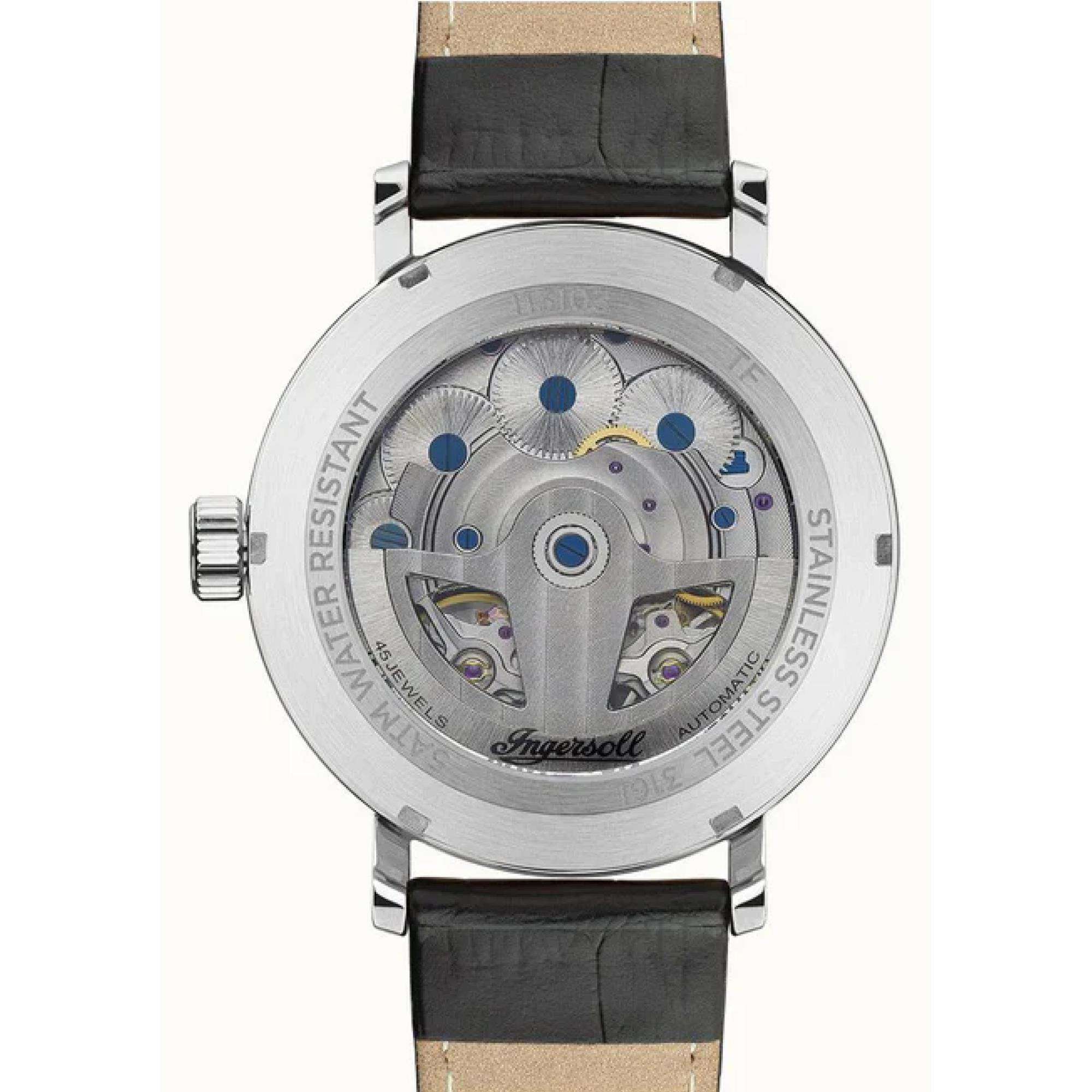 Ingersoll The Tennessee 1892 Automatic Men's Watch Grey Dial Black Leather Strap I13103