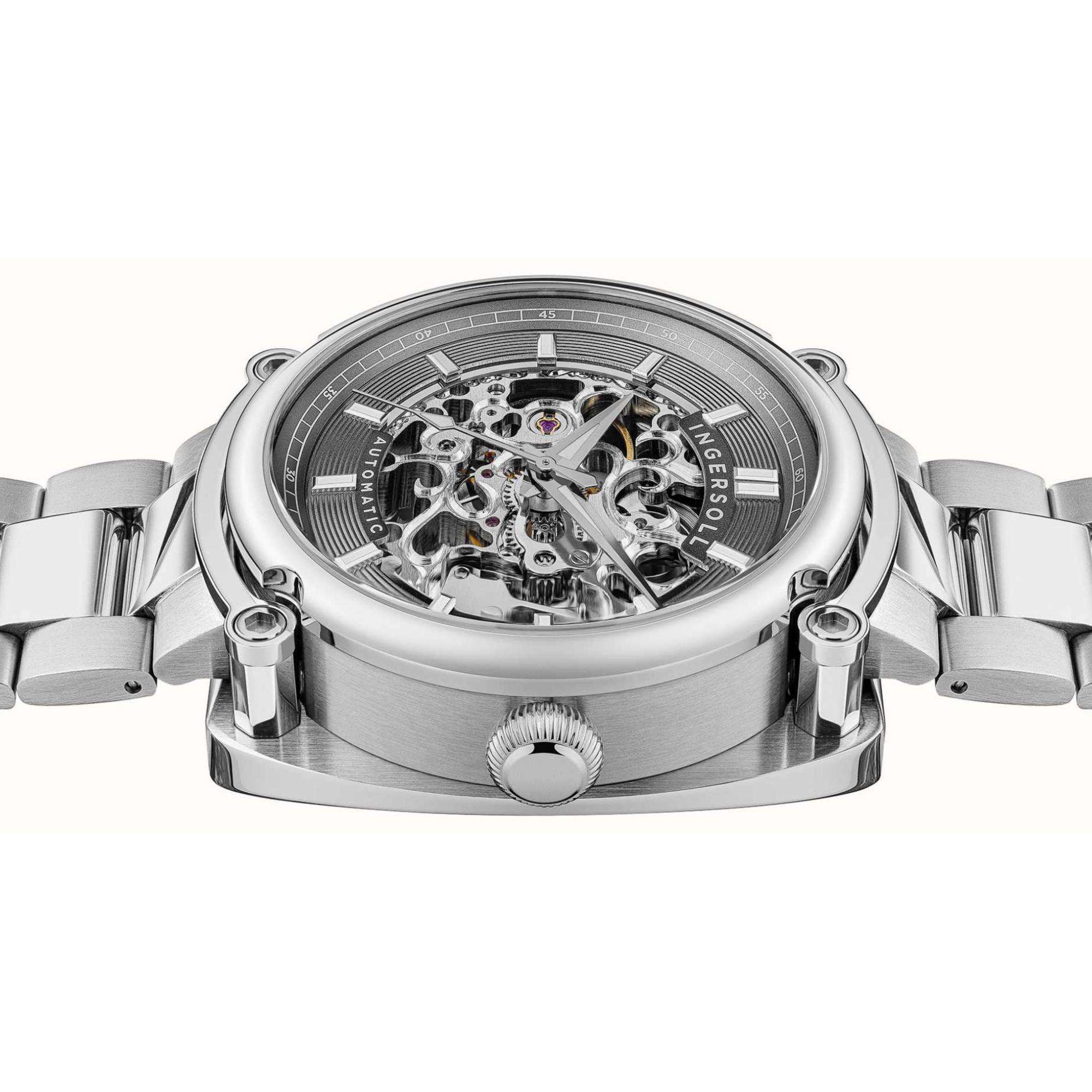 Ingersoll The Michigan 1892 Automatic Men's Watch Grey Dial Silver Stainless Steel Bracelet I13304
