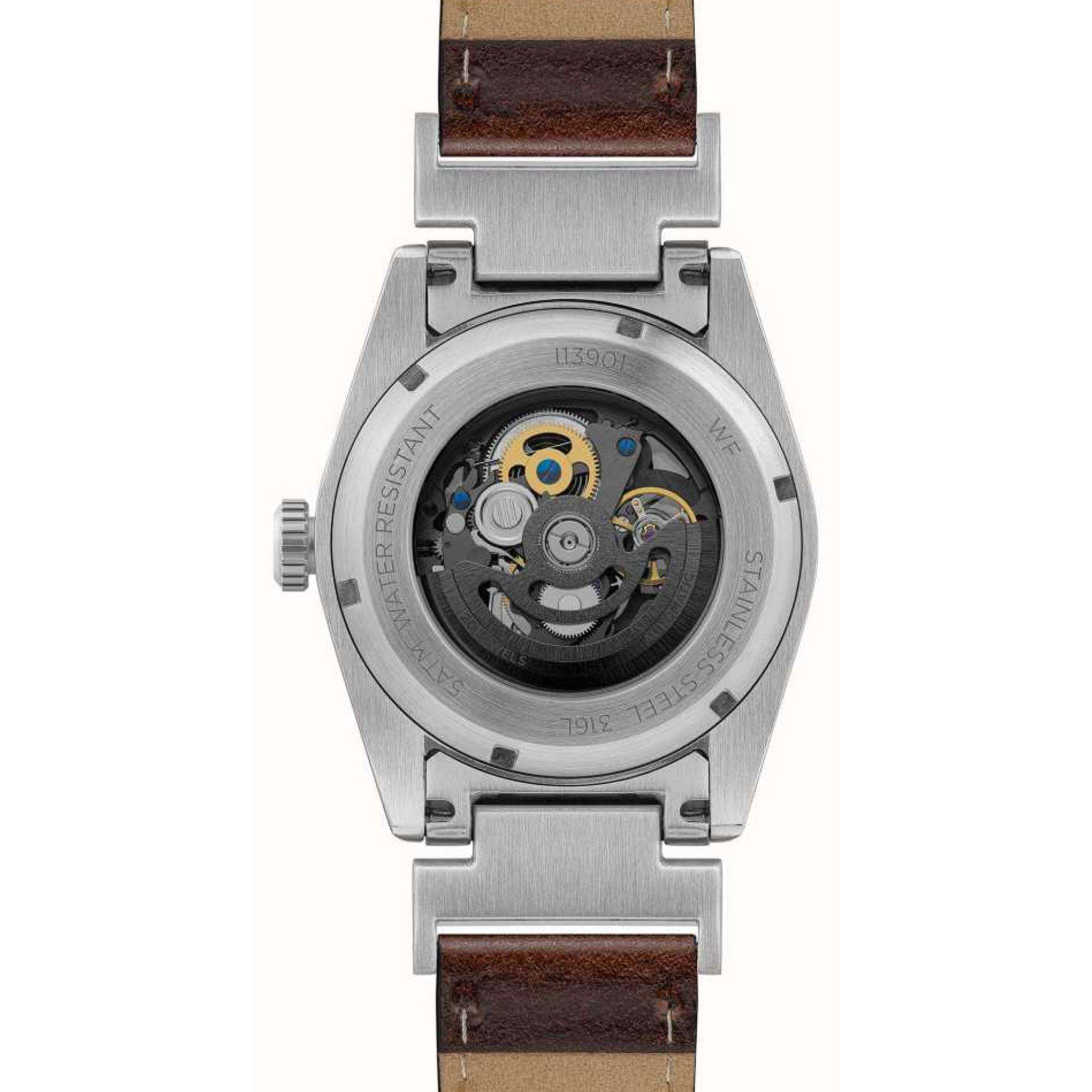 Ingersoll The Scovill 1892 Automatic Black Dial Brown Leather Strap Men's Watch I13901